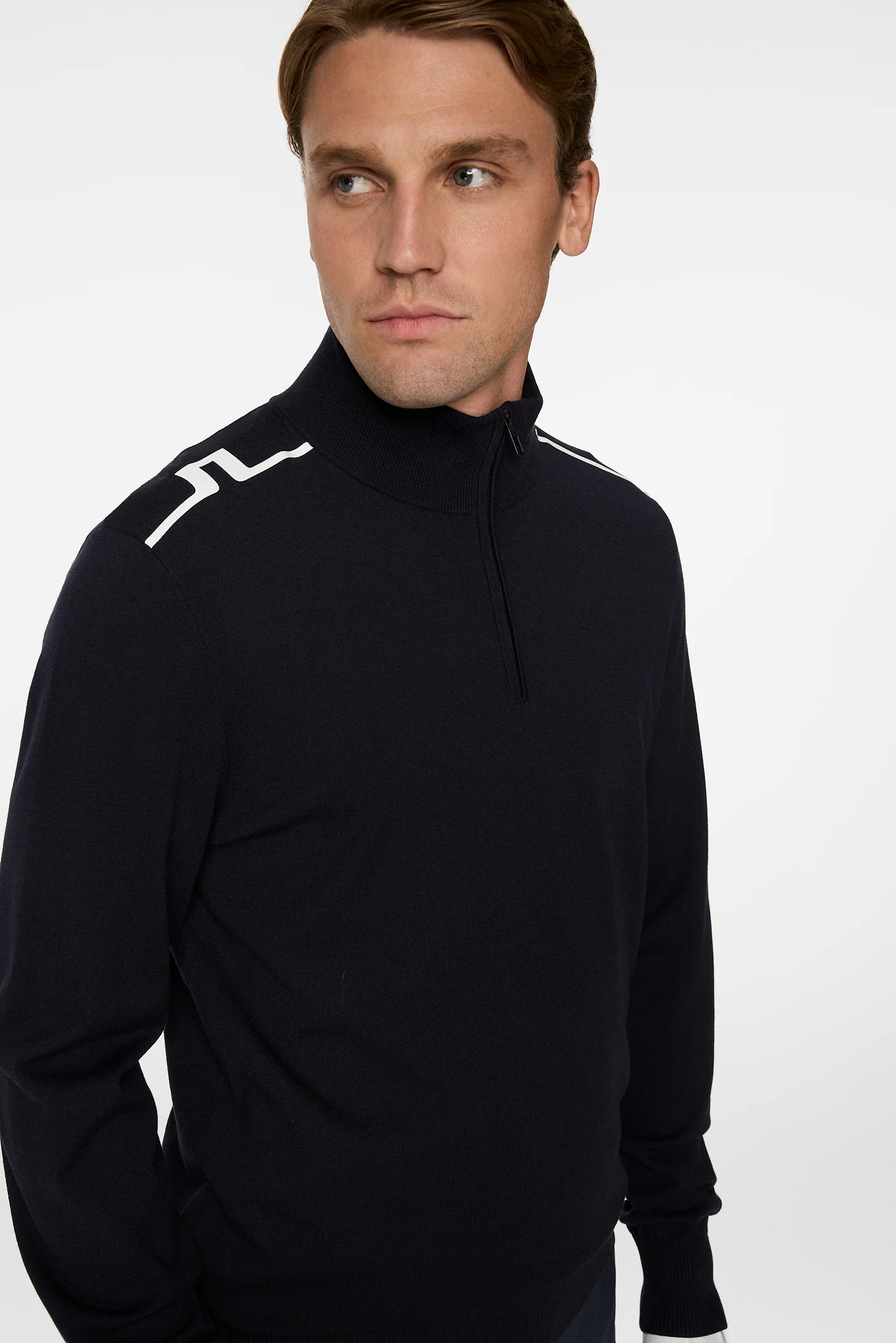 Mac Knitted Zip Sweater / JL Navy - Image 5