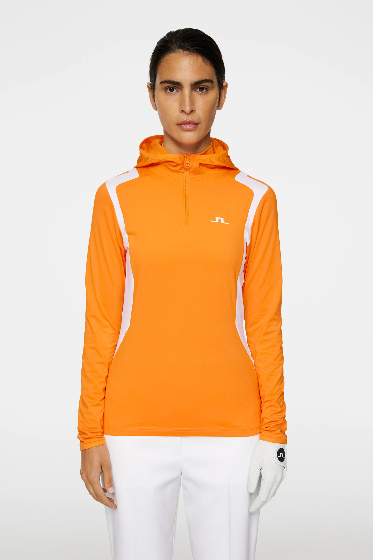 Mae Quarter Zip Hood / Persimmon Orange - Image 3