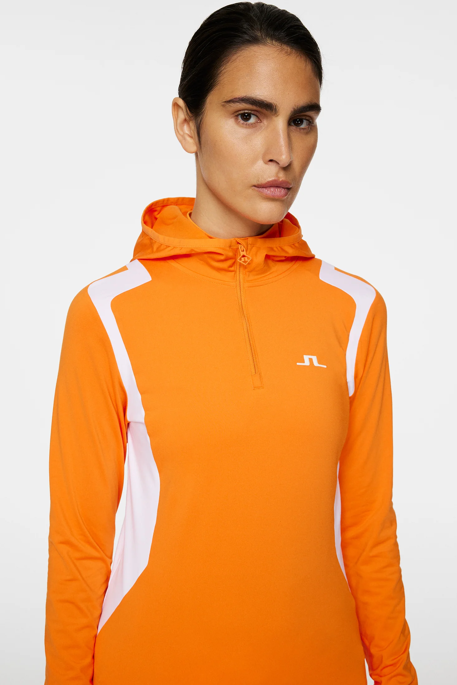 Mae Quarter Zip Hood / Persimmon Orange - Image 6