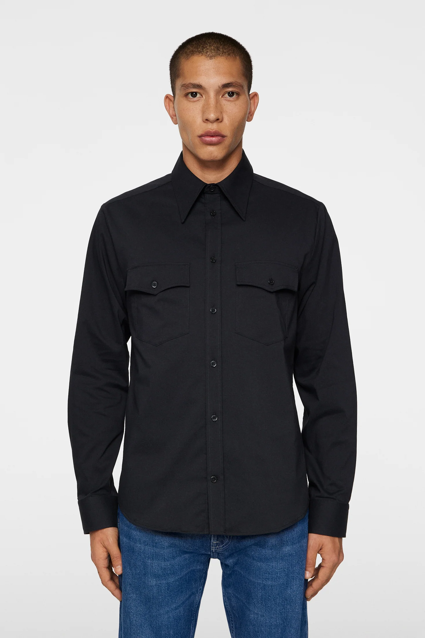 Manero Super Slim Shirt / Washed Black - Image 2
