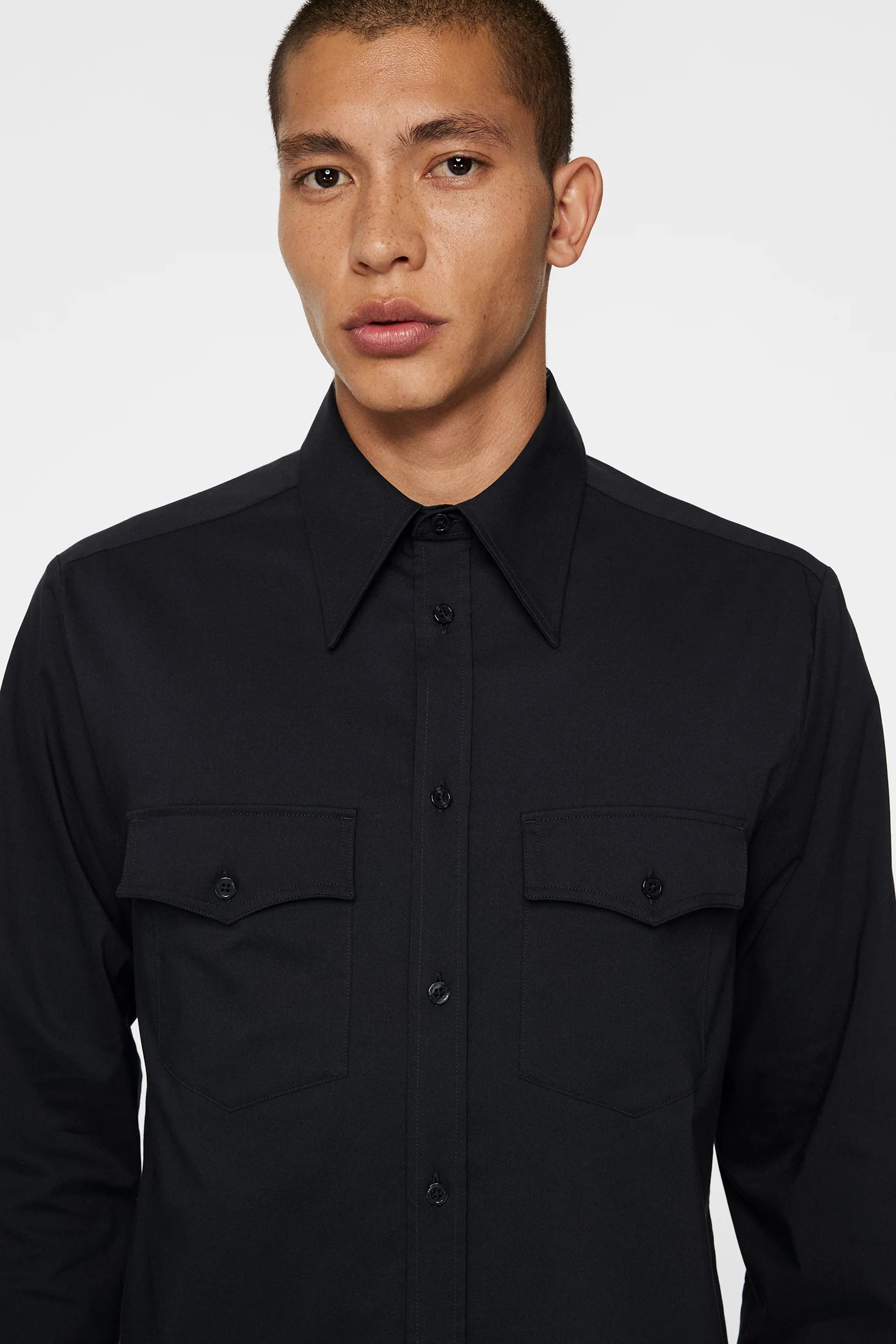 Manero Super Slim Shirt / Washed Black - Image 5