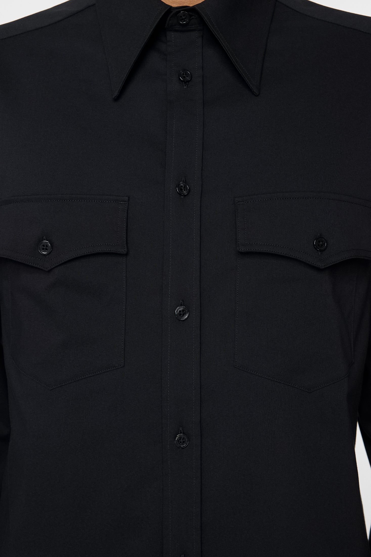 Manero Super Slim Shirt / Washed Black - Image 6
