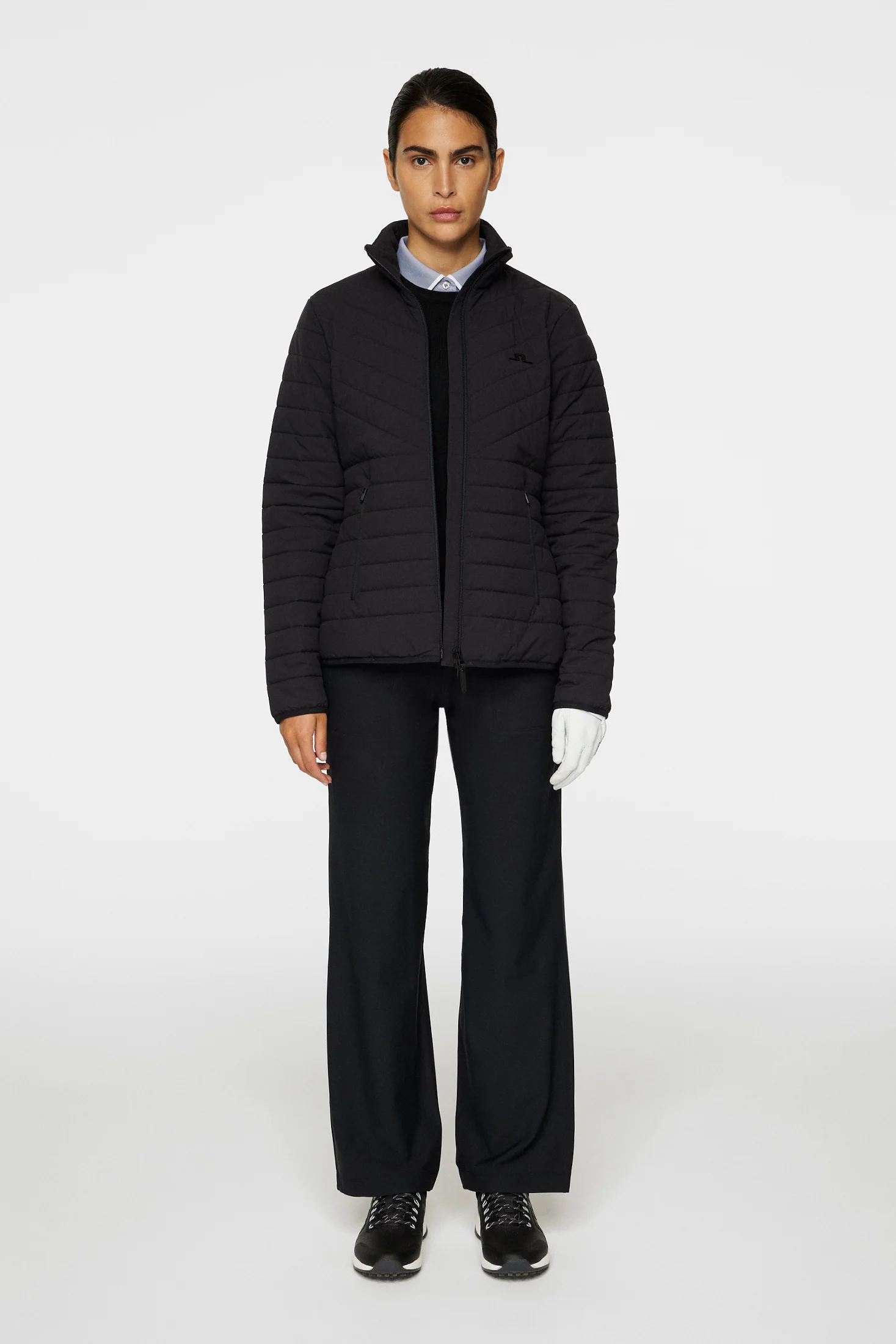 Marble Quilted Jacket / Black - Image 4