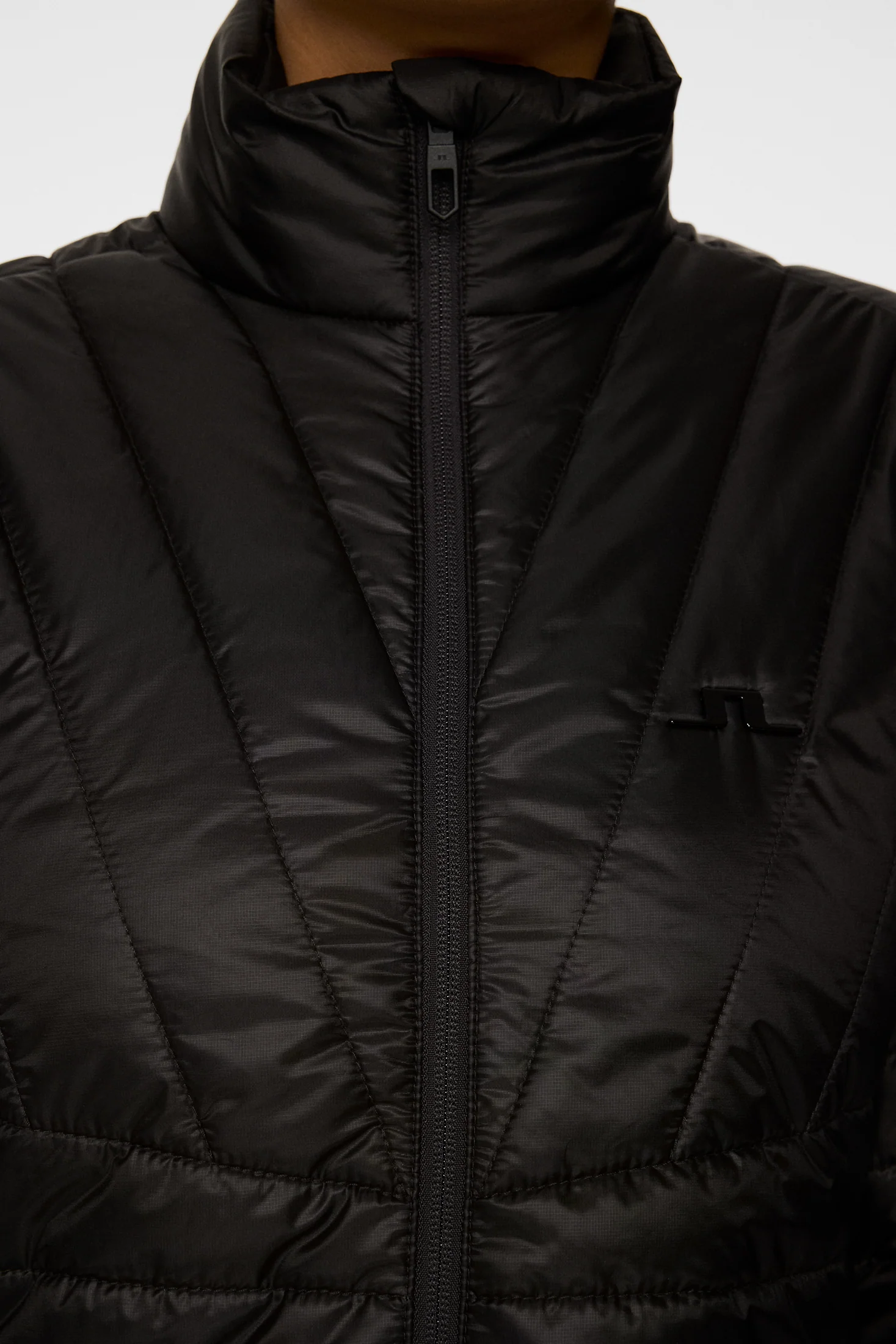 Marble Quilted Jacket / Black - Image 5