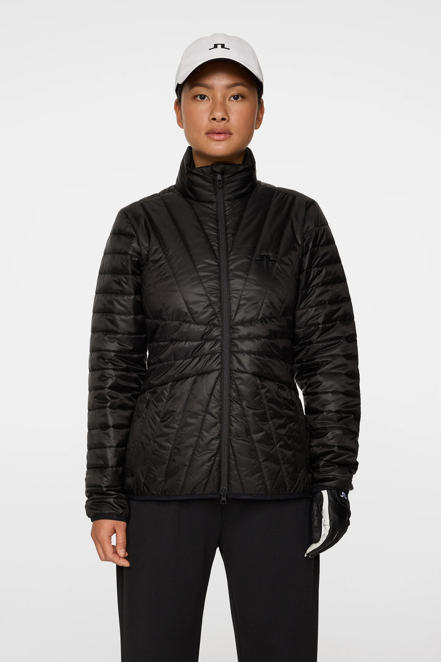 Marble Quilted Jacket / Black - Image 6