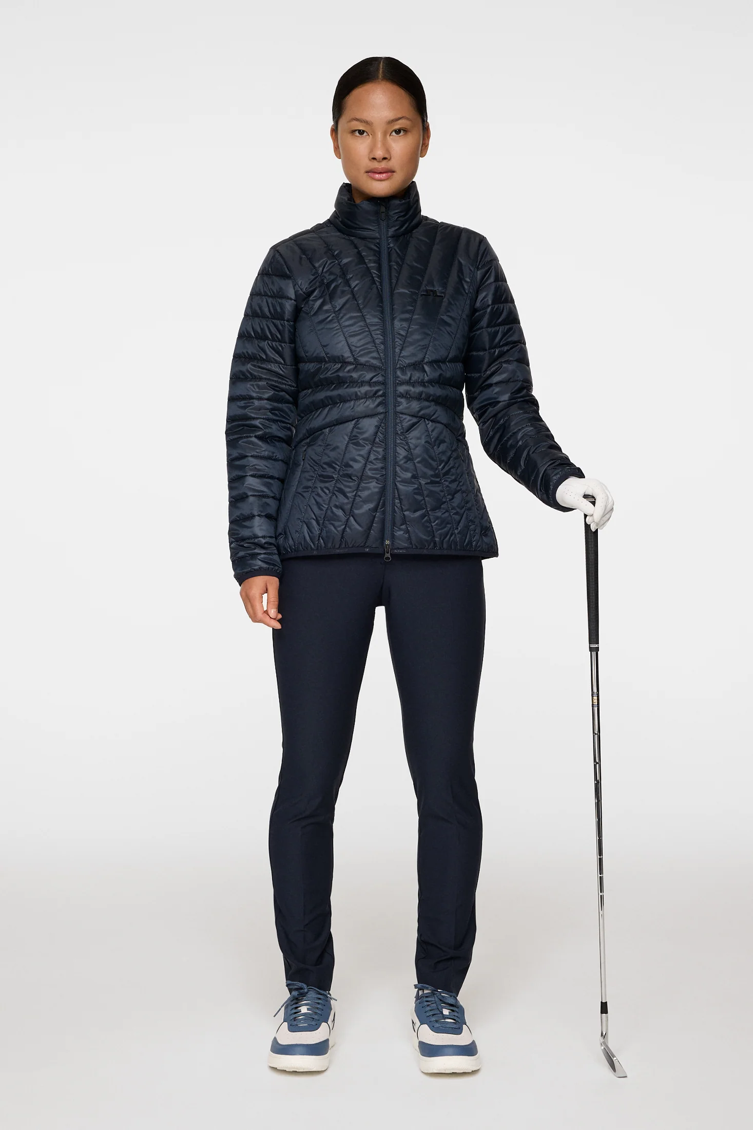 Marble Quilted Jacket / JL Navy - Image 4