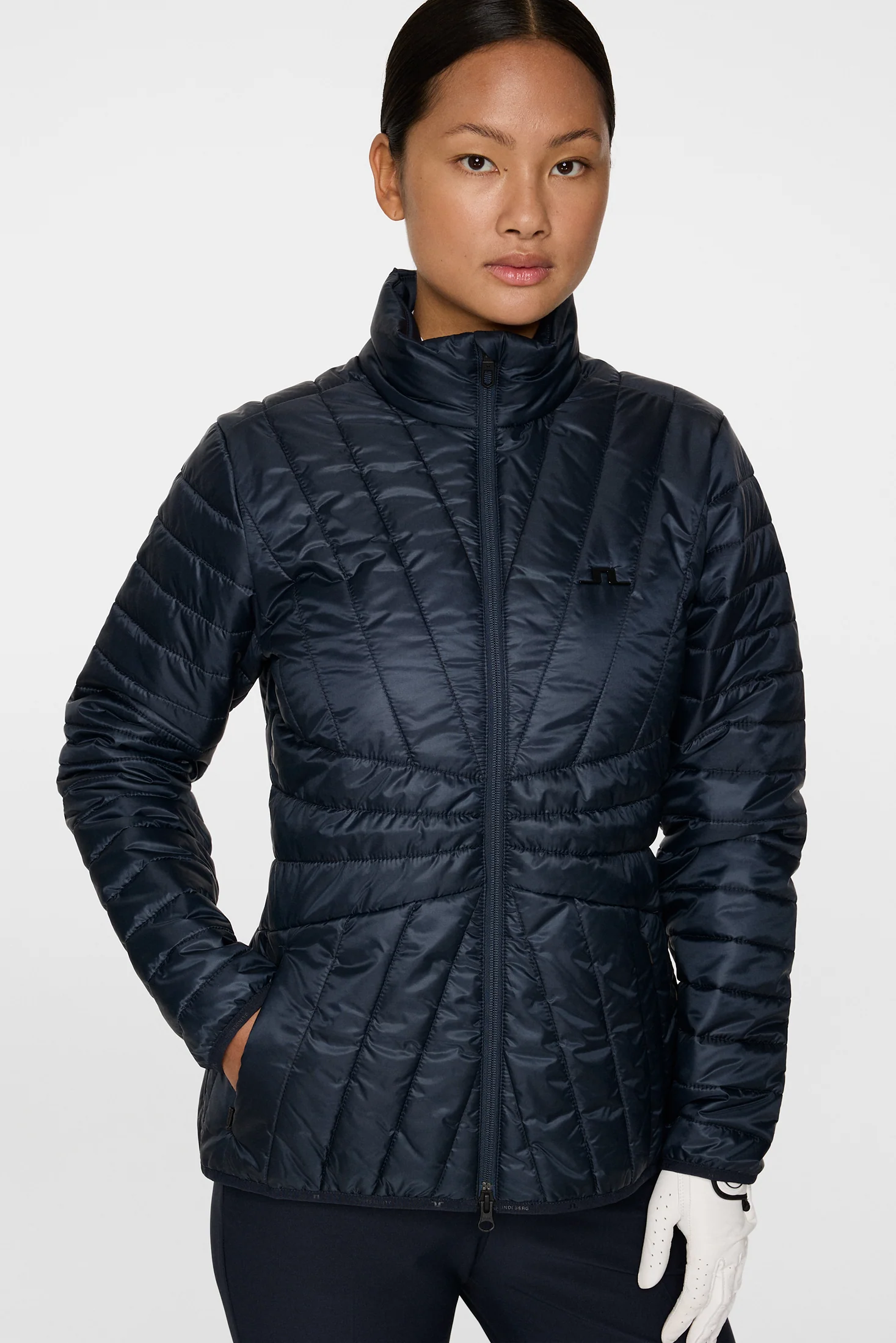 Marble Quilted Jacket / JL Navy - Image 5