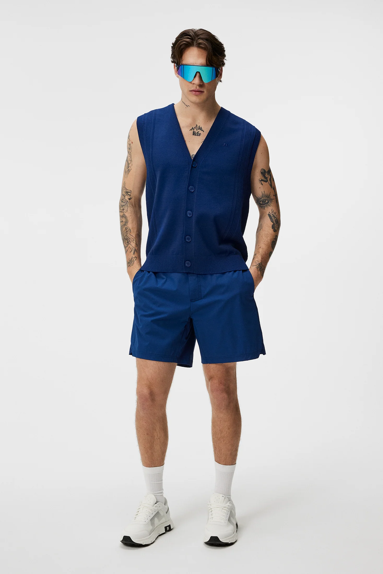 Markus Knitted Vest / Estate Blue - Image 4