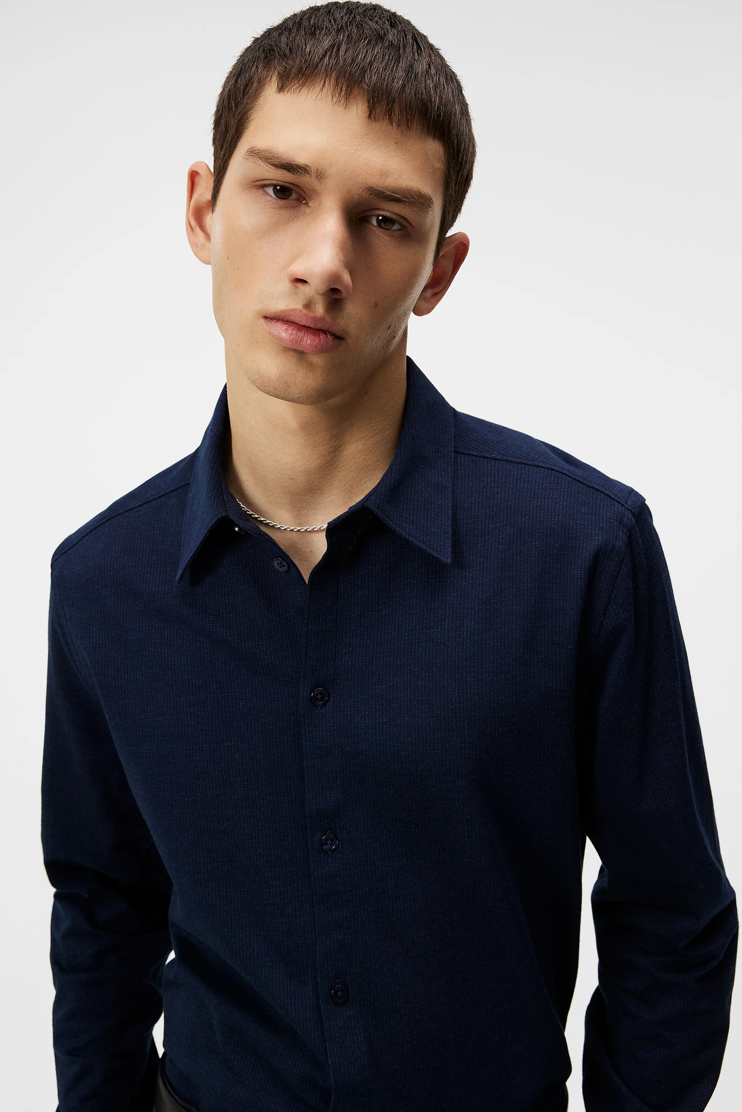 Marlon LS Jersey Slim Shirt / JL Navy - Image 5