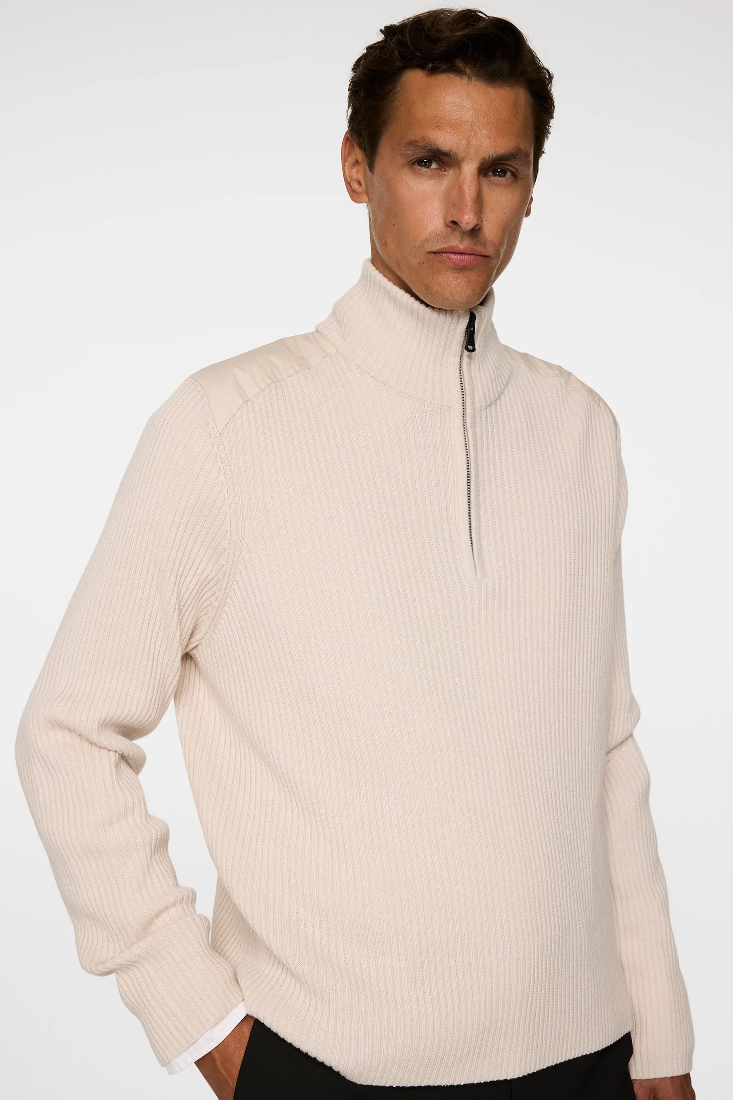 Martin Knitted Hybrid Jacket / Moonbeam - Image 5