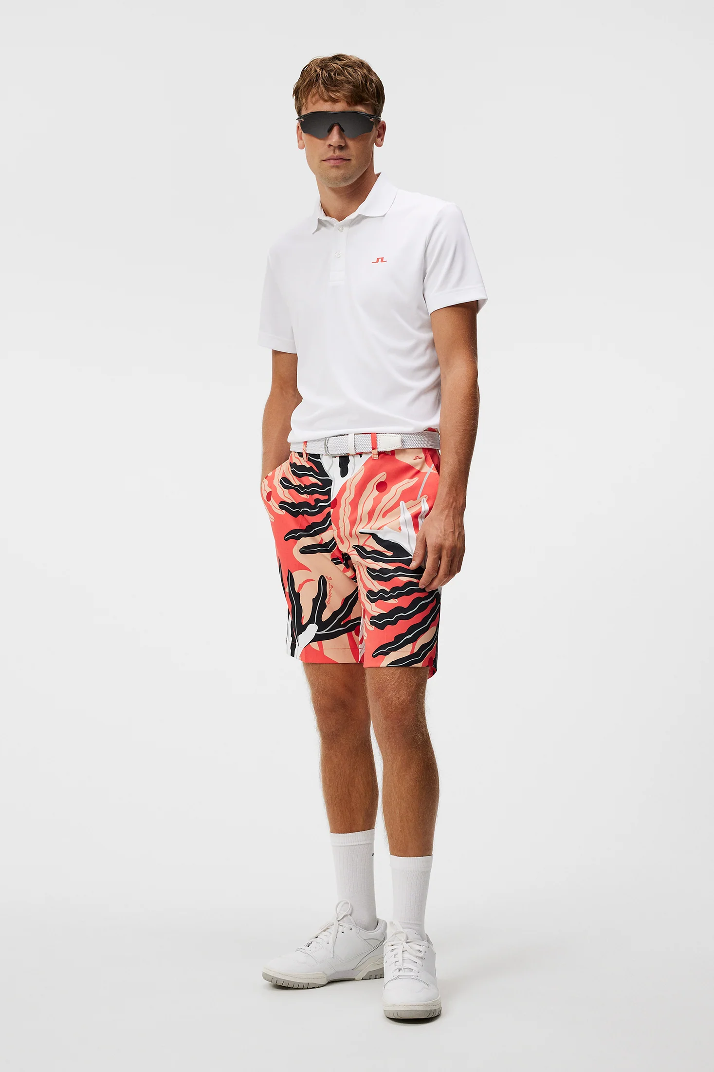 Martin Regular Fit Polo / Paradise Monstera Coral - Image 5