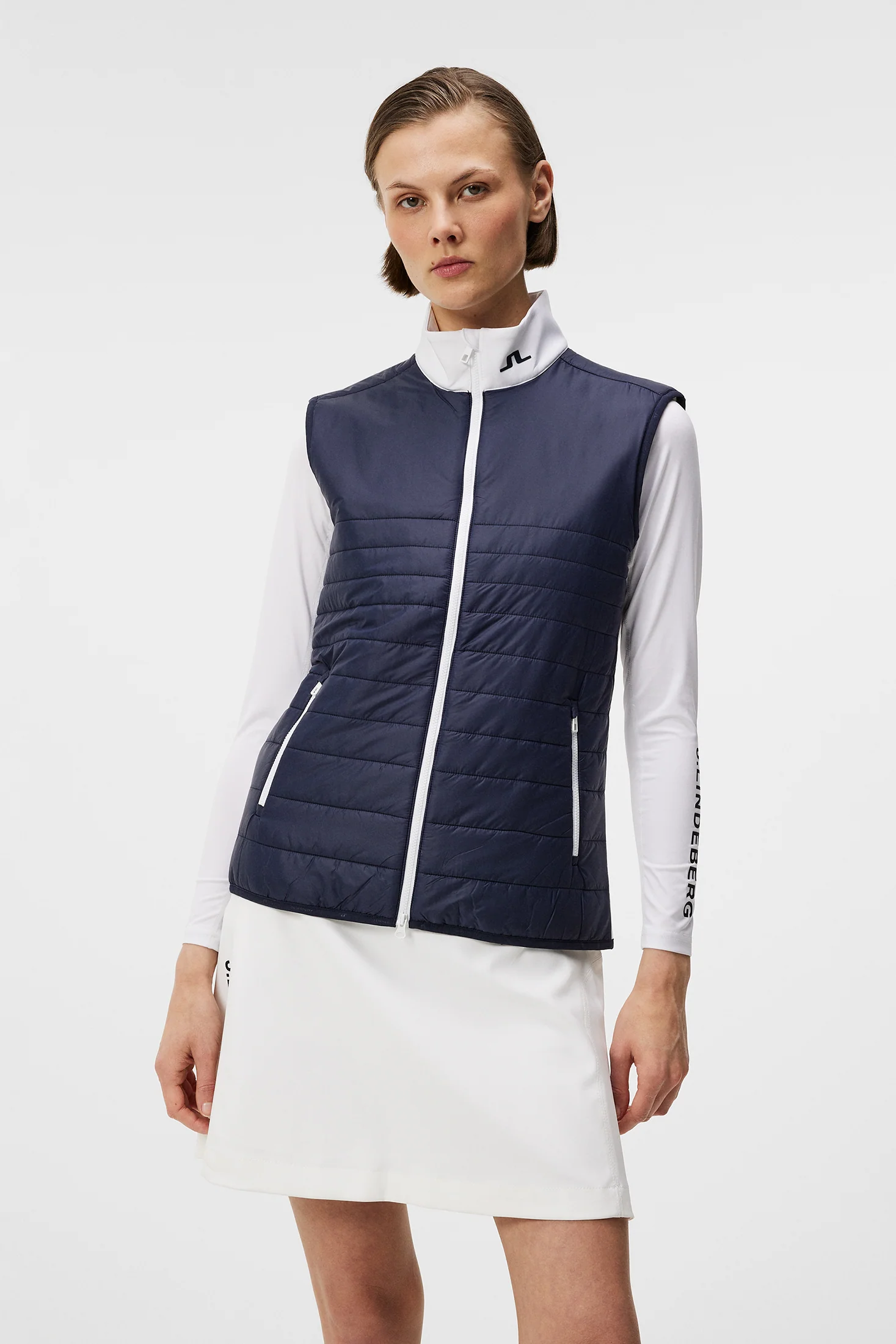 Martina Quilt Hybrid Vest / JL Navy - Image 3