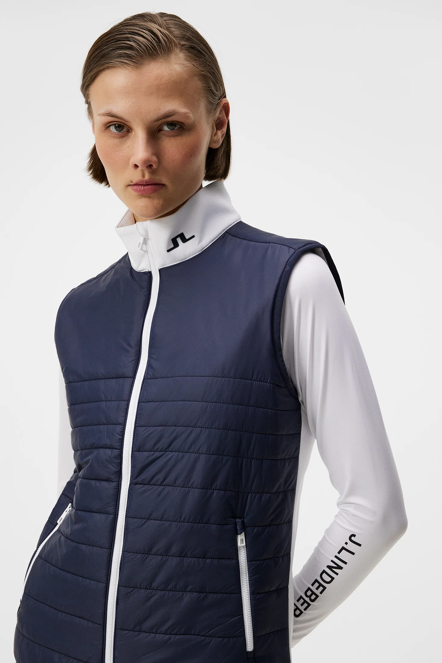 Martina Quilt Hybrid Vest / JL Navy - Image 6