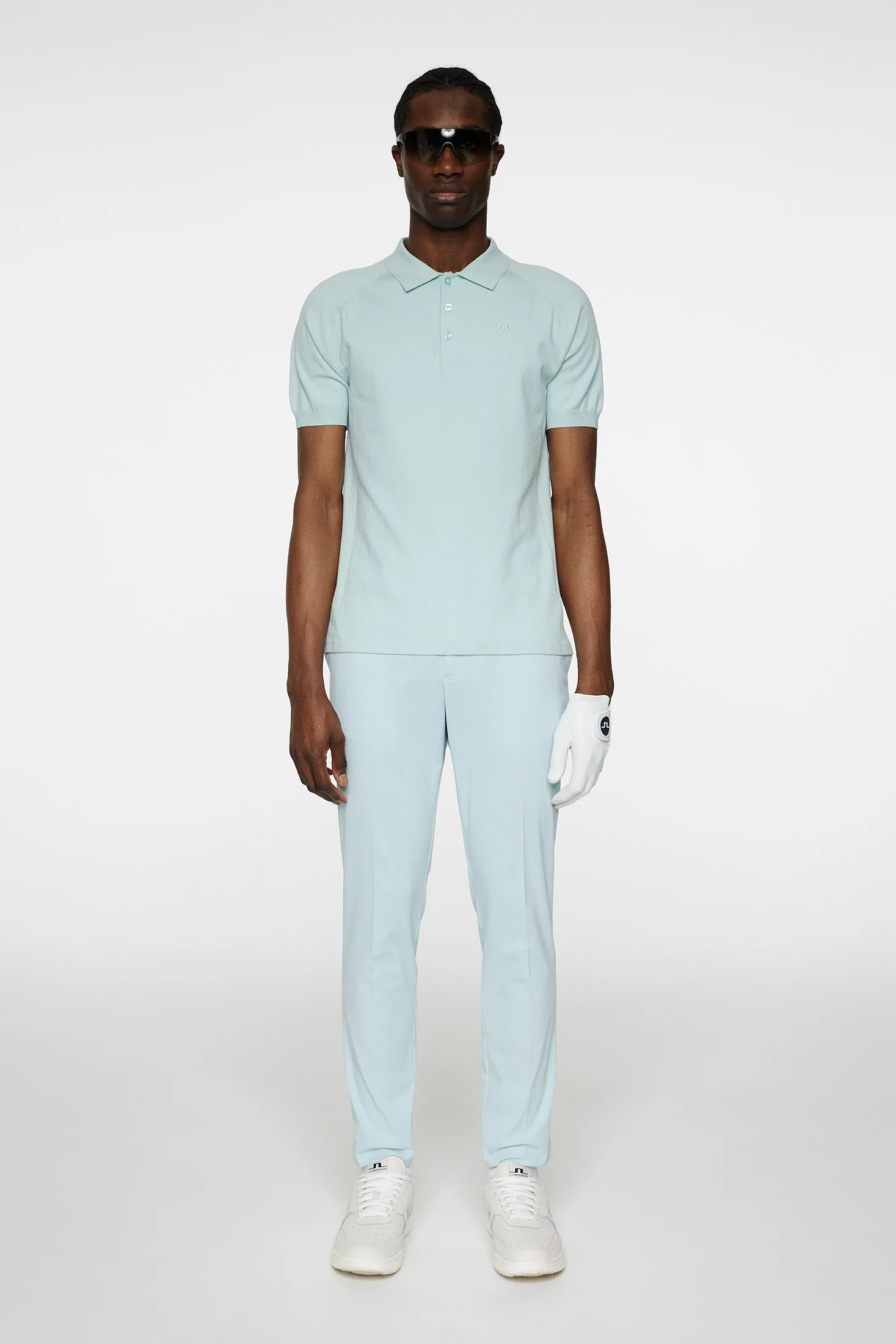 Martines Knitted Polo Shirt / Winter Sky - Image 5
