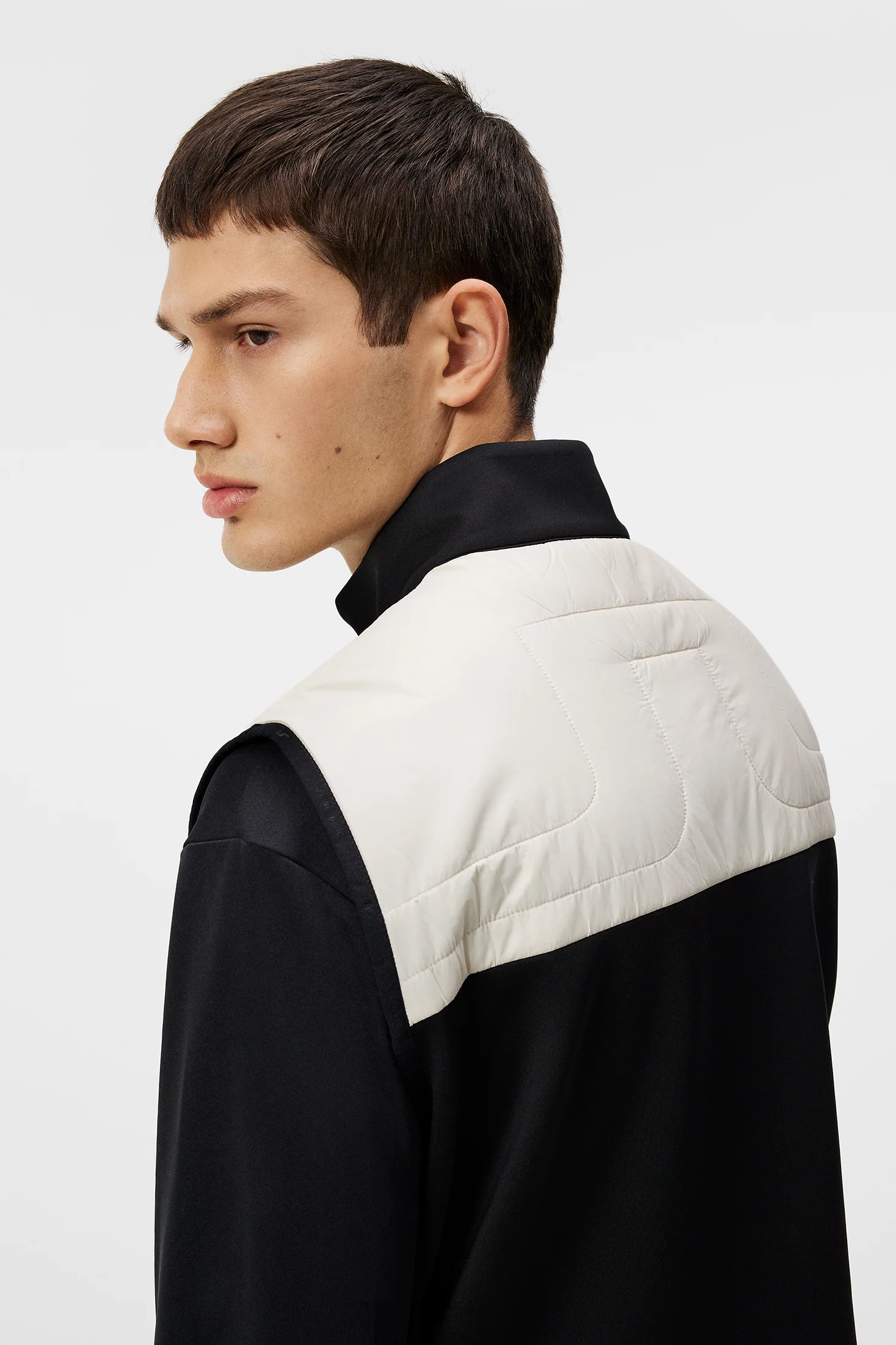 Martino Quilt Hybrid Vest / Almond Milk - Image 6