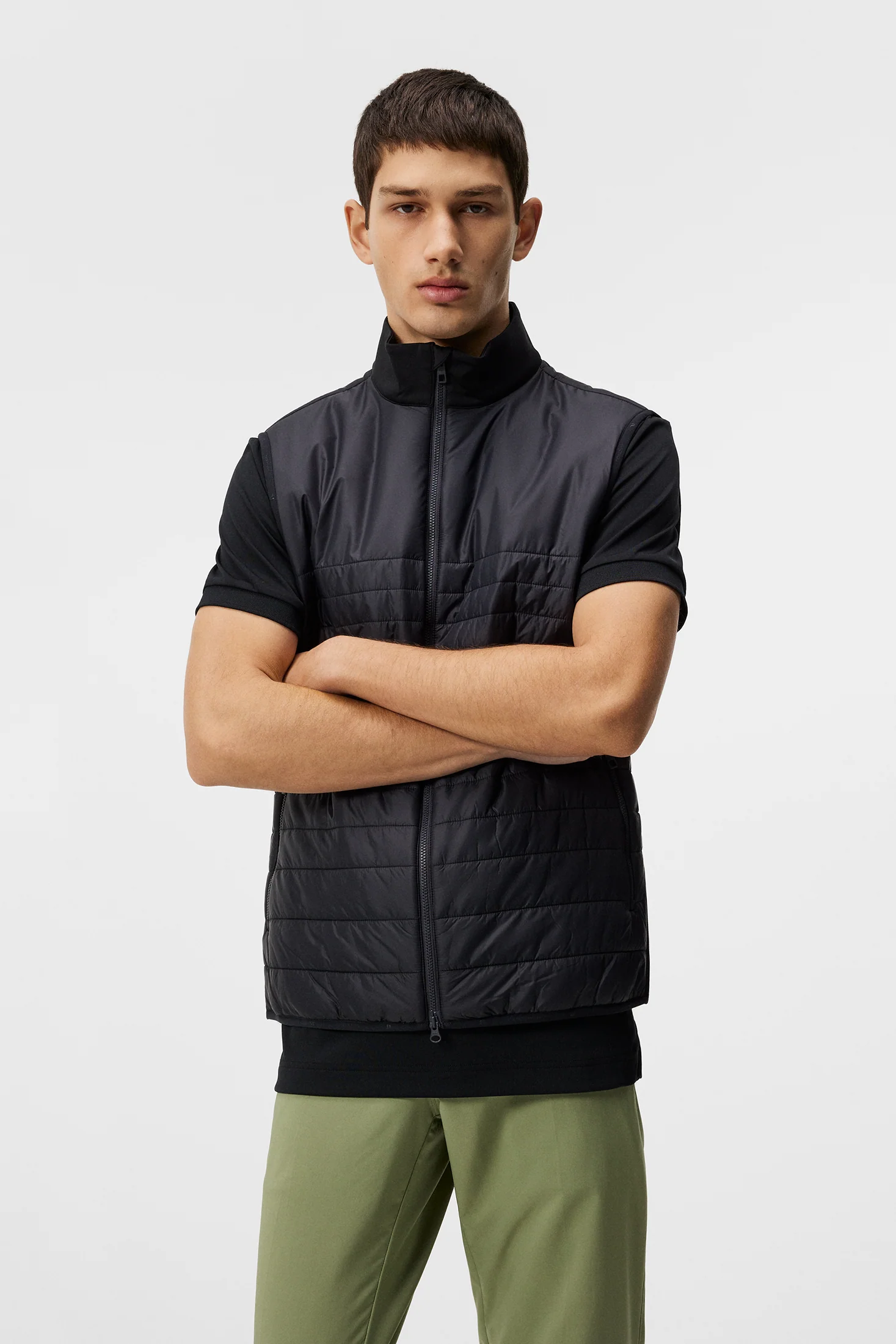Martino Quilt Hybrid Vest / Black - Image 3