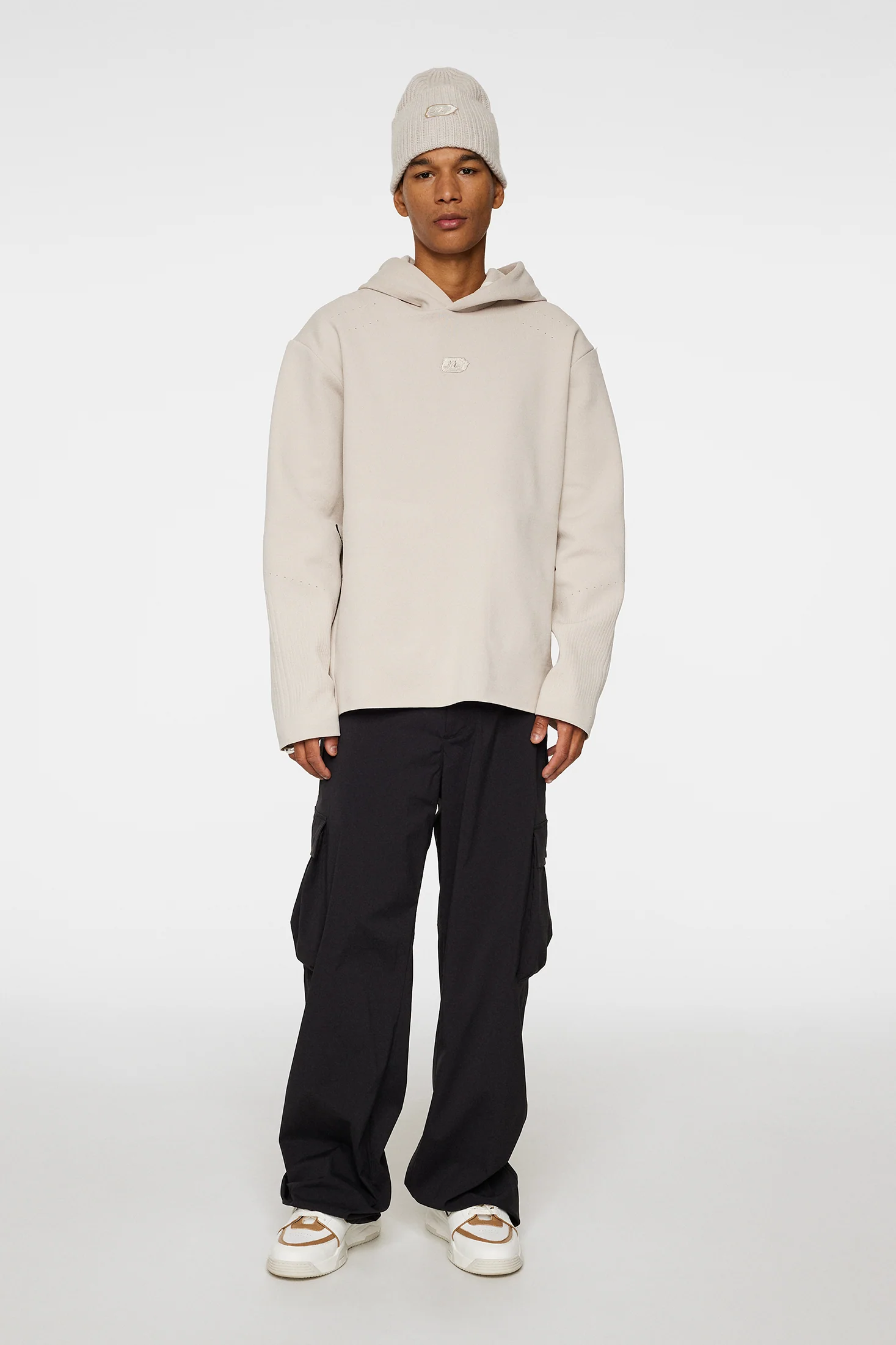 Matt Tech Knit Hood / Moonbeam - Image 4