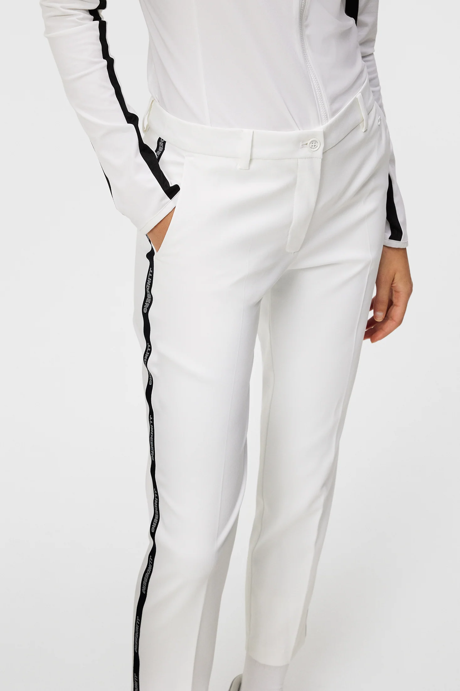 Meghan Side Stripe Pant / White - Image 5