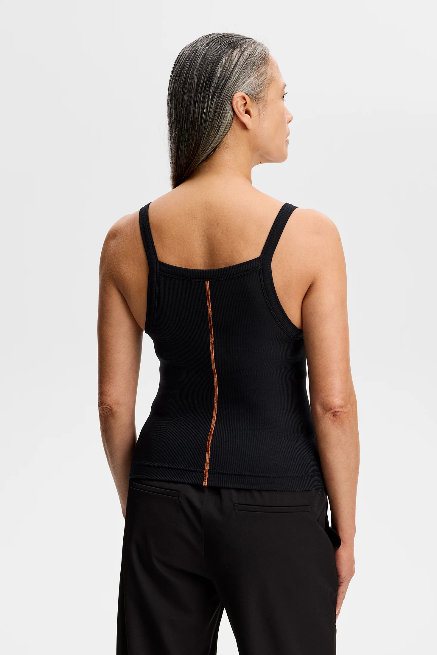 Meira Rib Tank Top / Black - Image 5