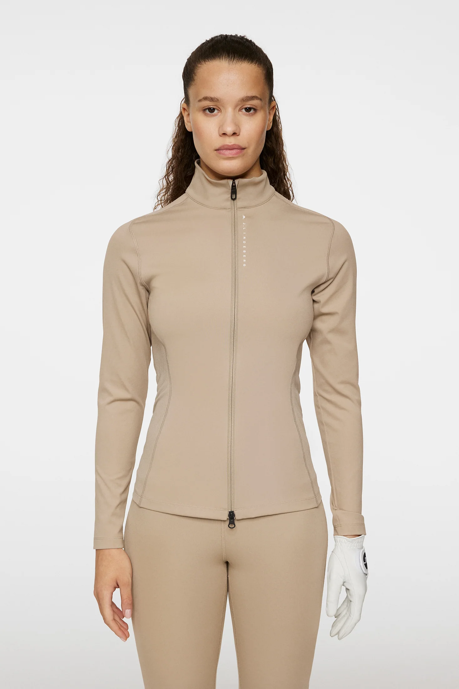 Mel Zip Mid Layer / Vintage Khaki - Image 2