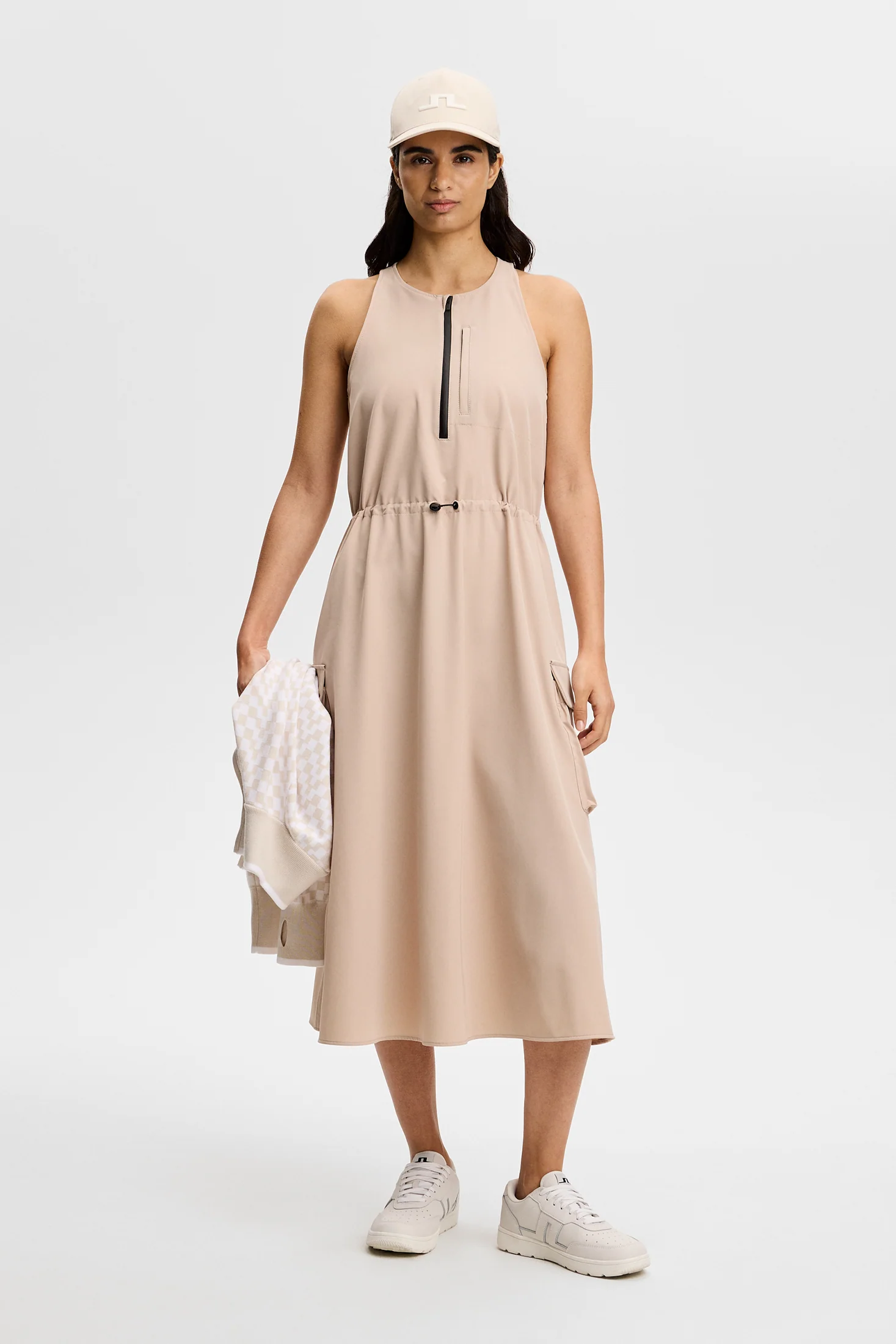 Merina Drape Dress / Moonbeam - Image 4