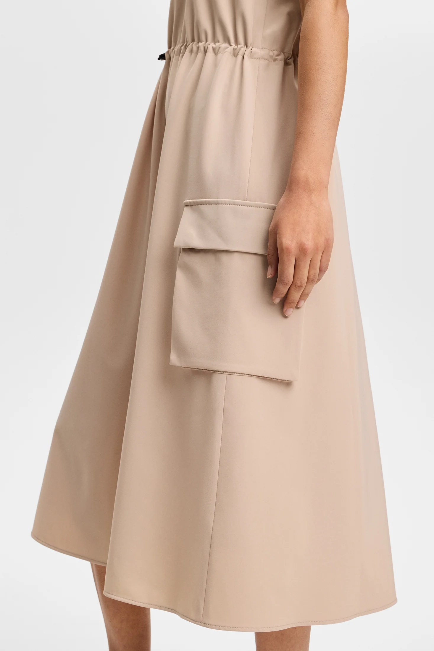 Merina Drape Dress / Moonbeam - Image 6
