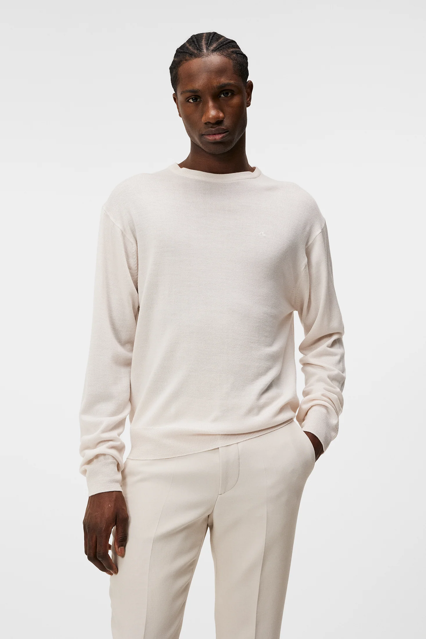 Mino Light Merino Crew / Cloud White - Image 2