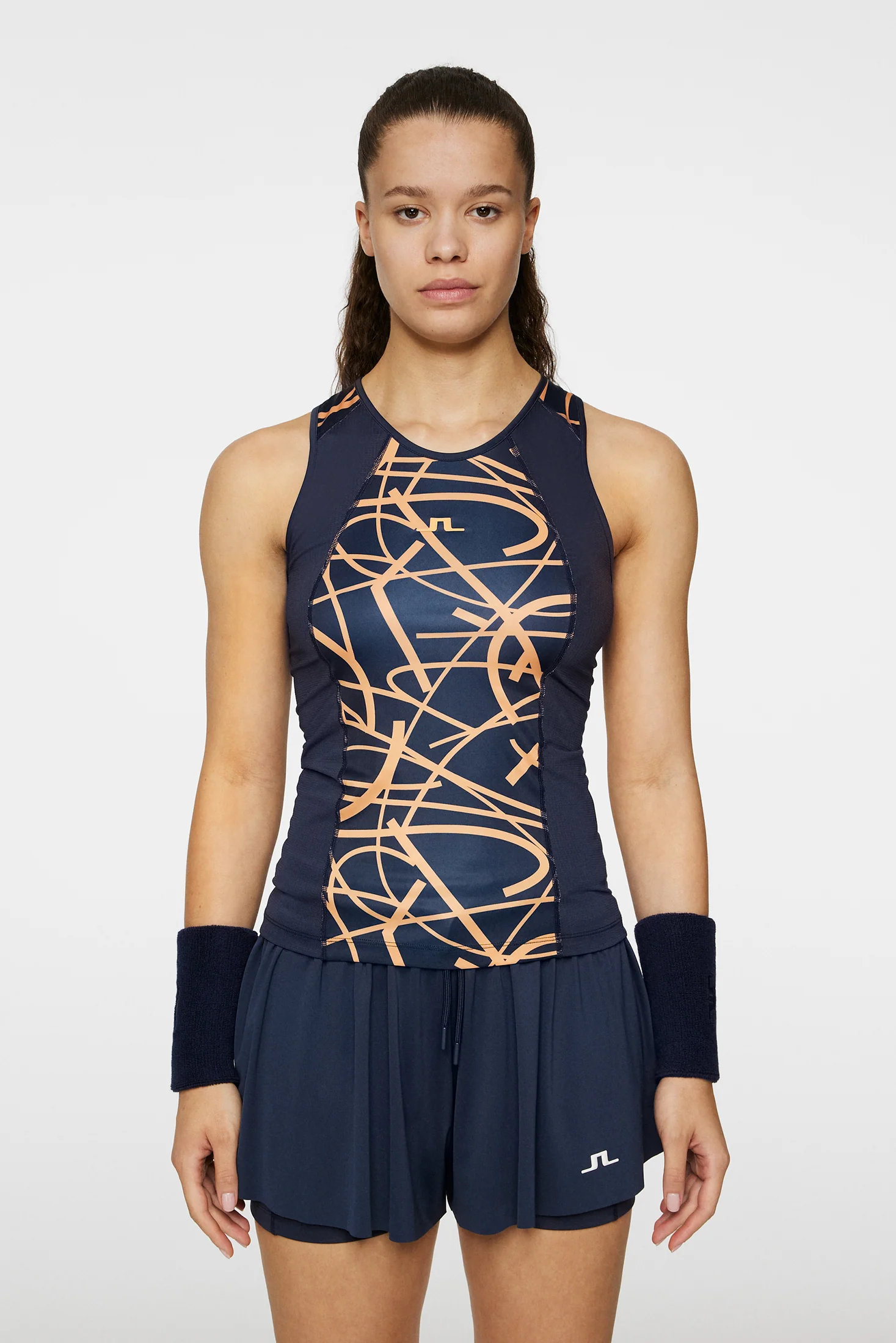 Miria Printed Top / Court Swirl Navy Mock M - Image 3