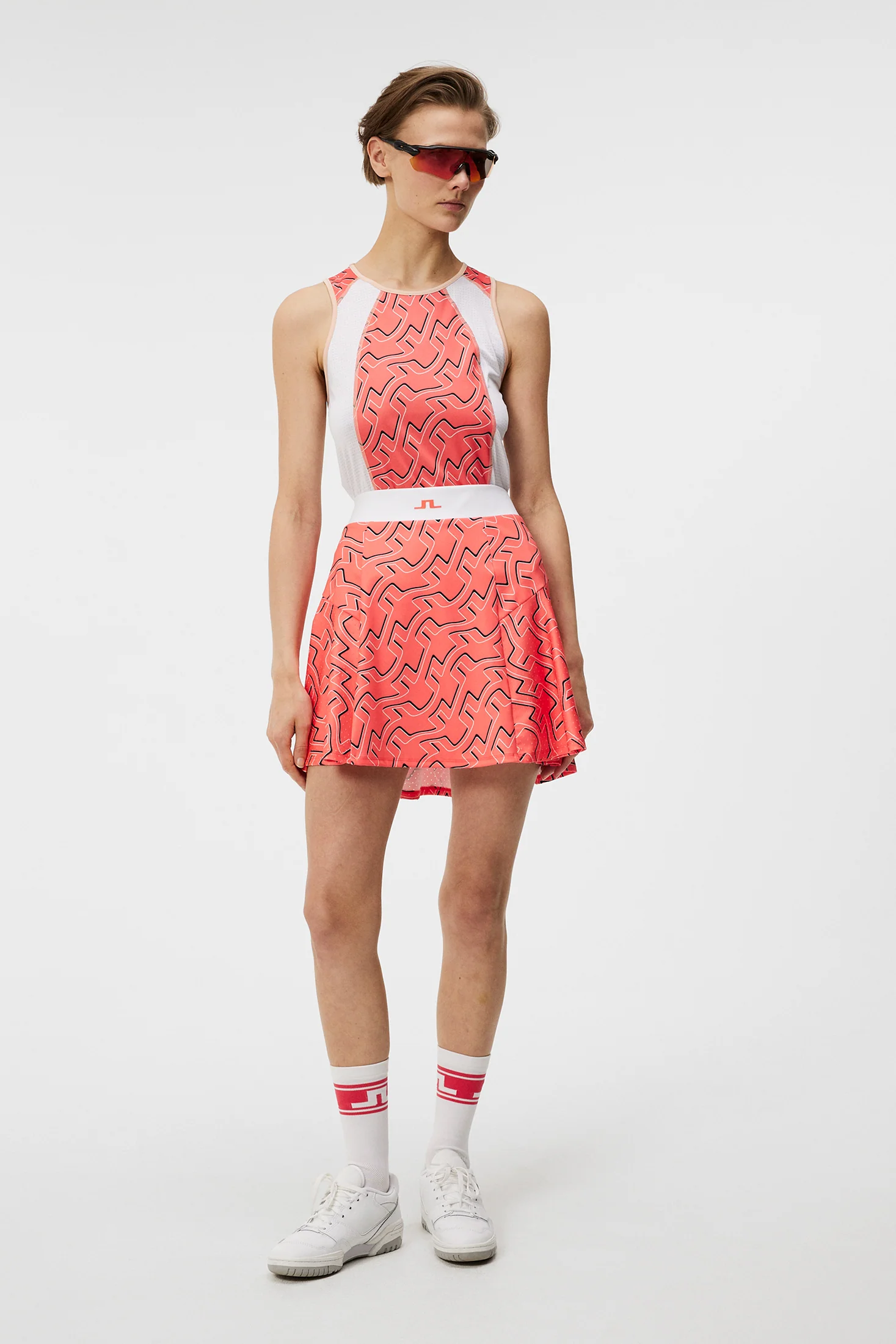 Miriam Print Top / Outline Bridge Wave Coral - Image 5