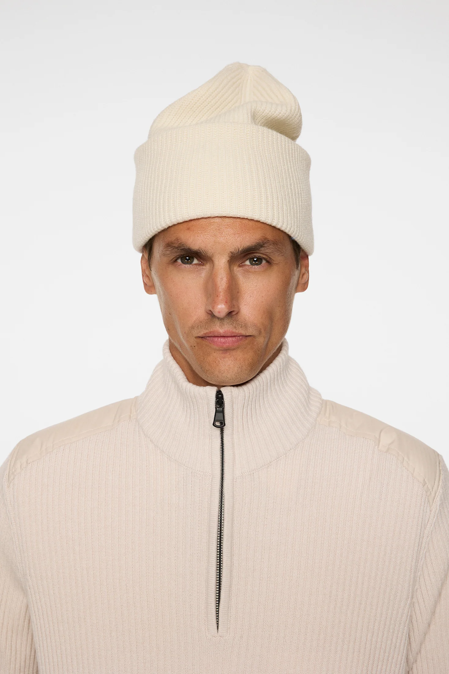 Monti Cashmere Blend Beanie / Moonbeam - Image 3