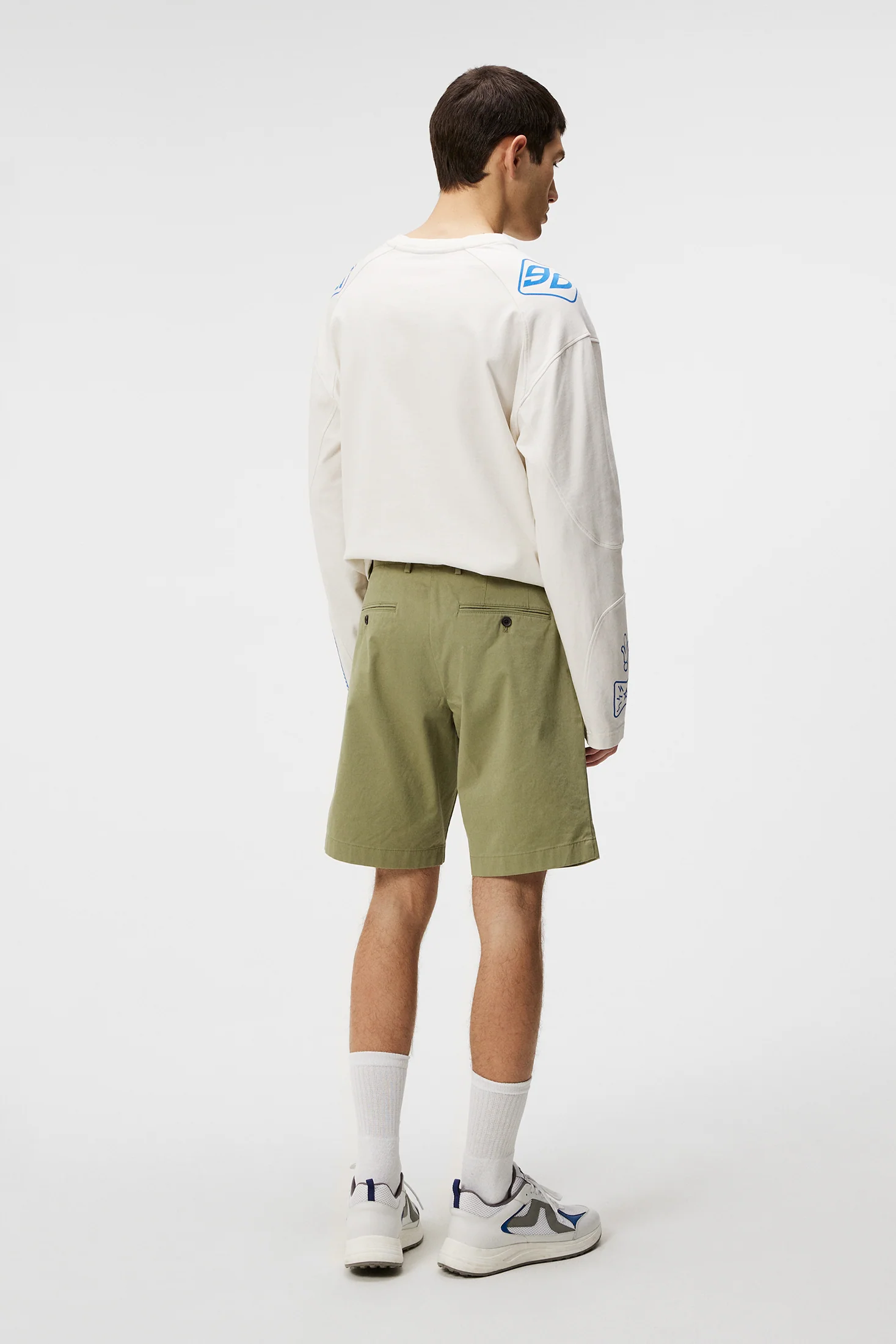 Nathan Cloud Satin Shorts / Oil Green - Image 3
