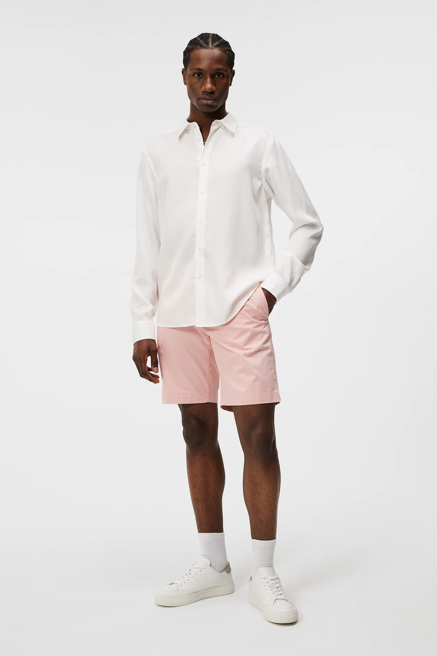 Nathan Cloud Satin Shorts / Powder Pink - Image 4