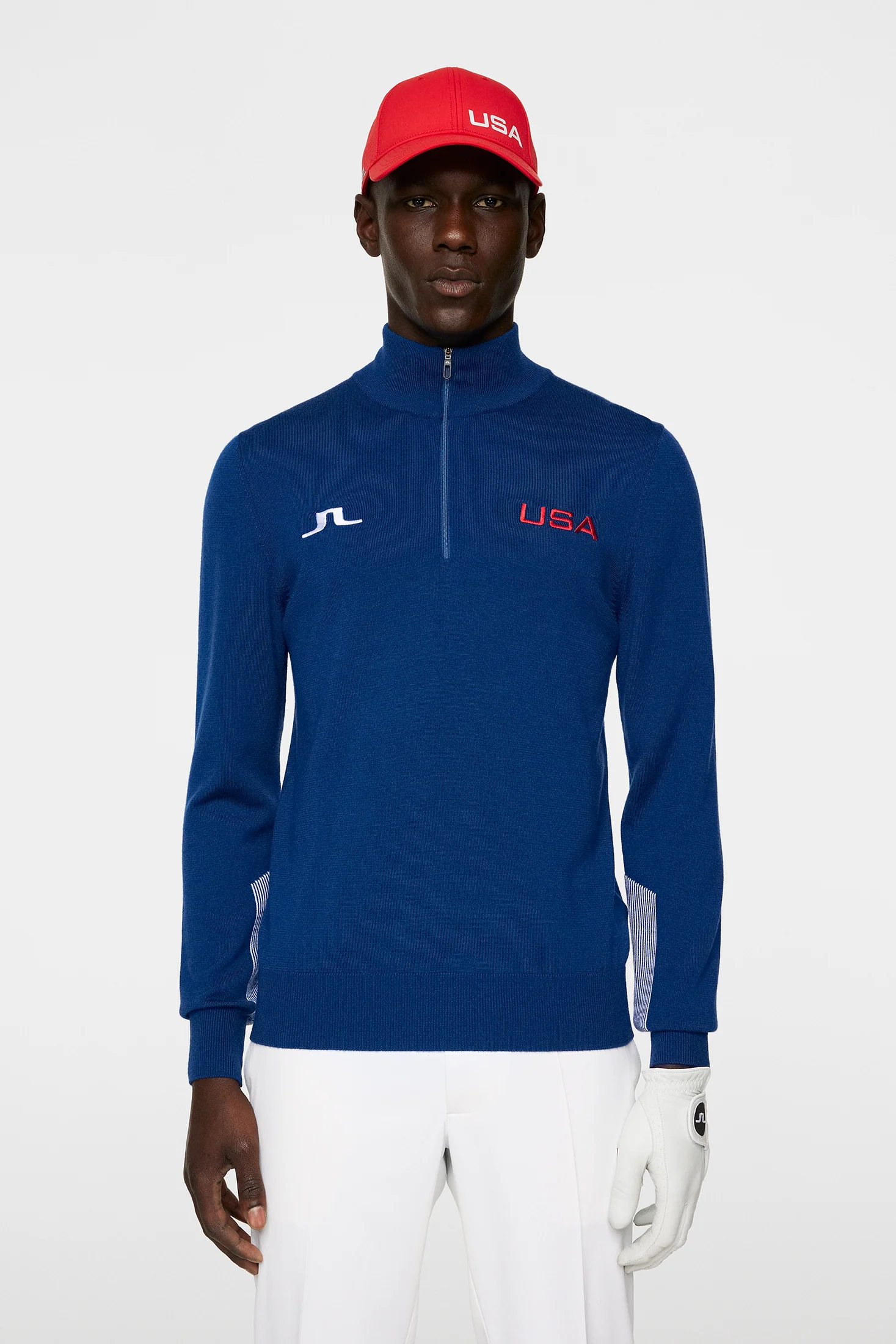 Nathaniel Half Zip Sweater / Estate Blue - Image 3