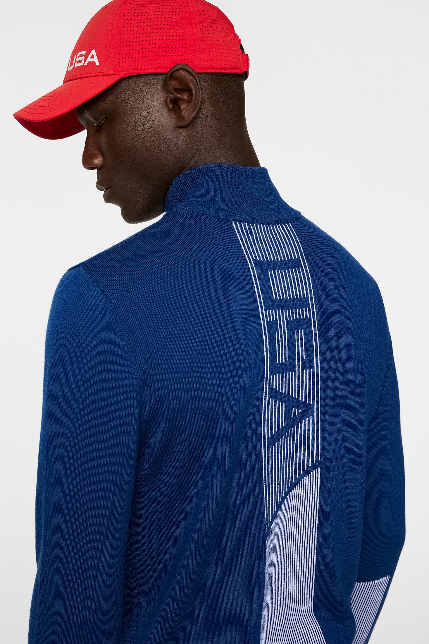 Nathaniel Half Zip Sweater / Estate Blue - Image 6