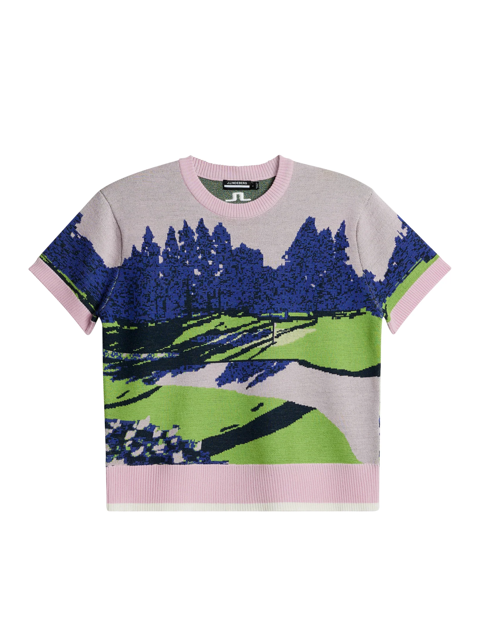 Nico Knitted Top / Watercolor Jacquard Pink