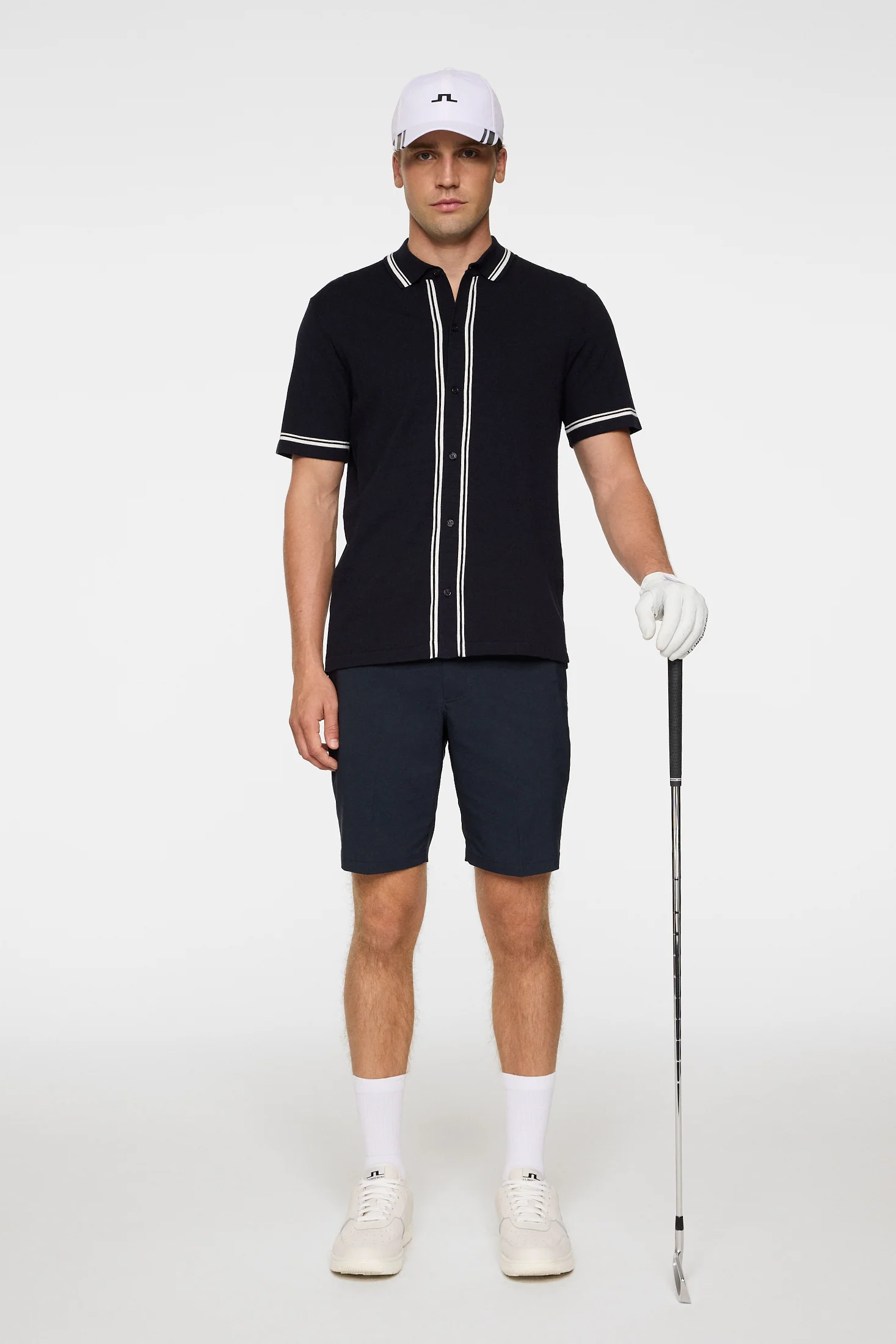 Nicolai Knitted Polo Shirt / JL Navy - Image 4
