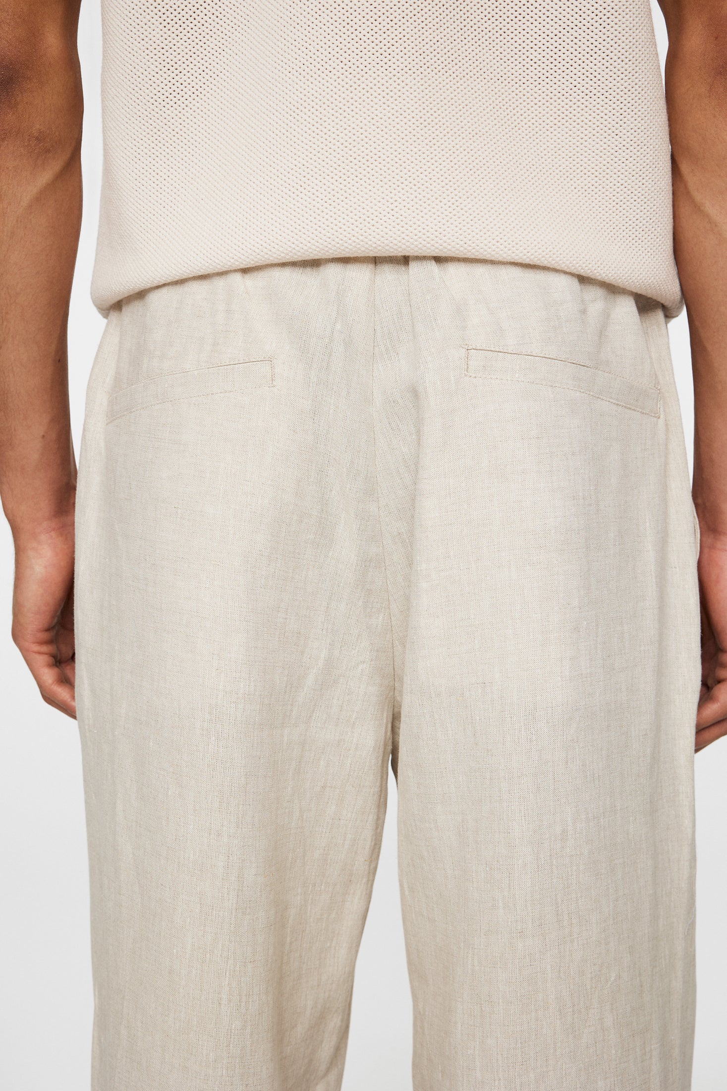 Noah Drape Linen Pants / Moonbeam - Image 6