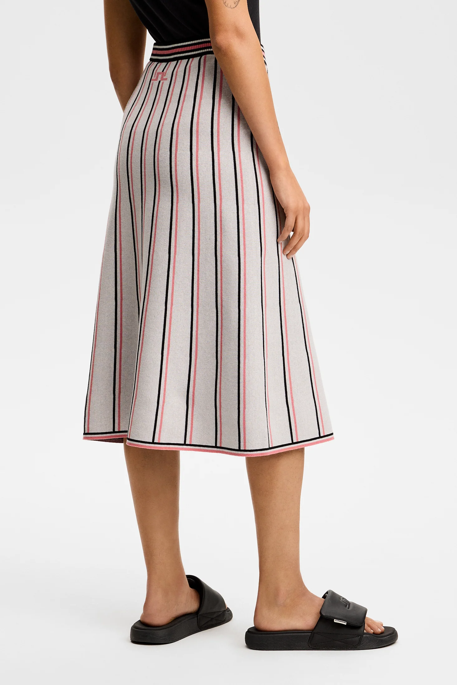 Nora Knit Midi Skirt / White - Image 3