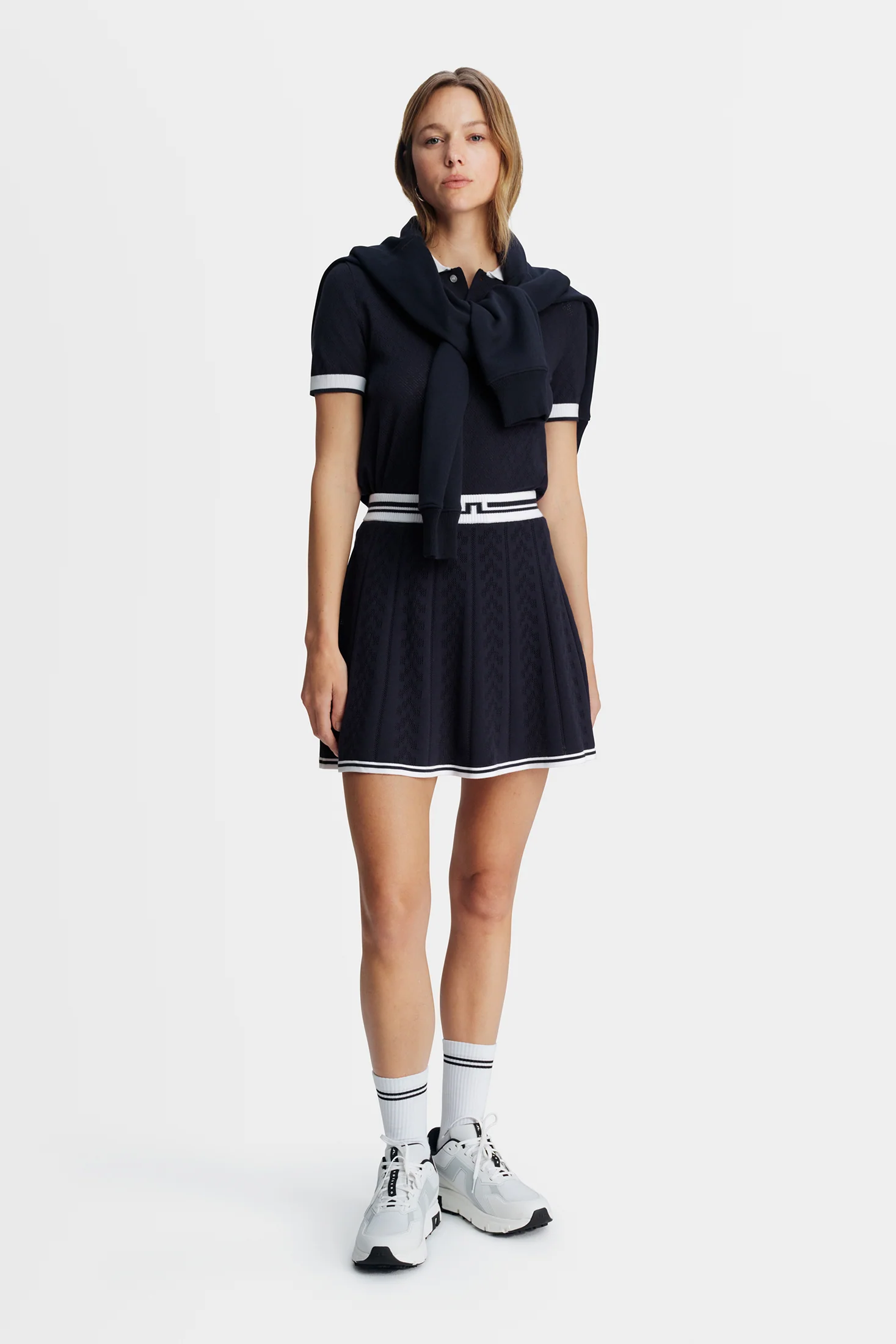 Pamela Pointelle Knitted skirt / JL Navy - Image 4