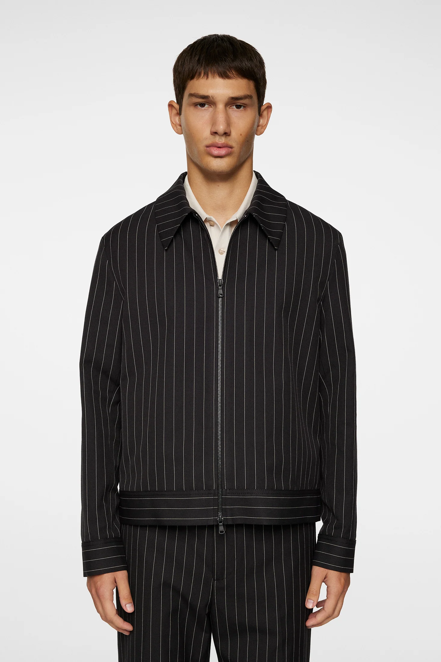 Parke Pin stripe jacket / Black - Image 3