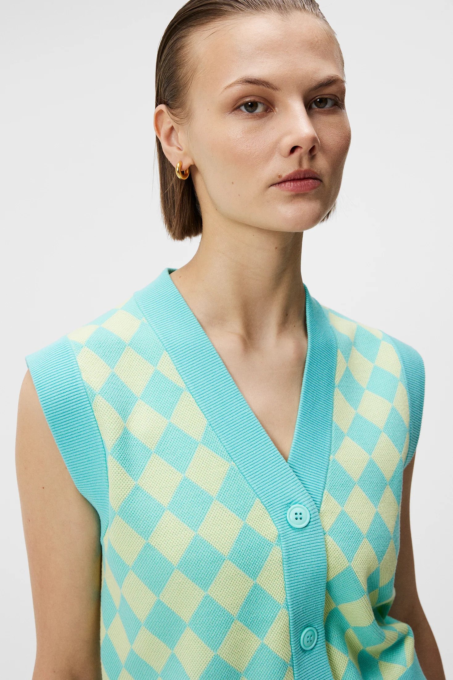 Petra Knitted Vest / Aruba Blue - Image 5