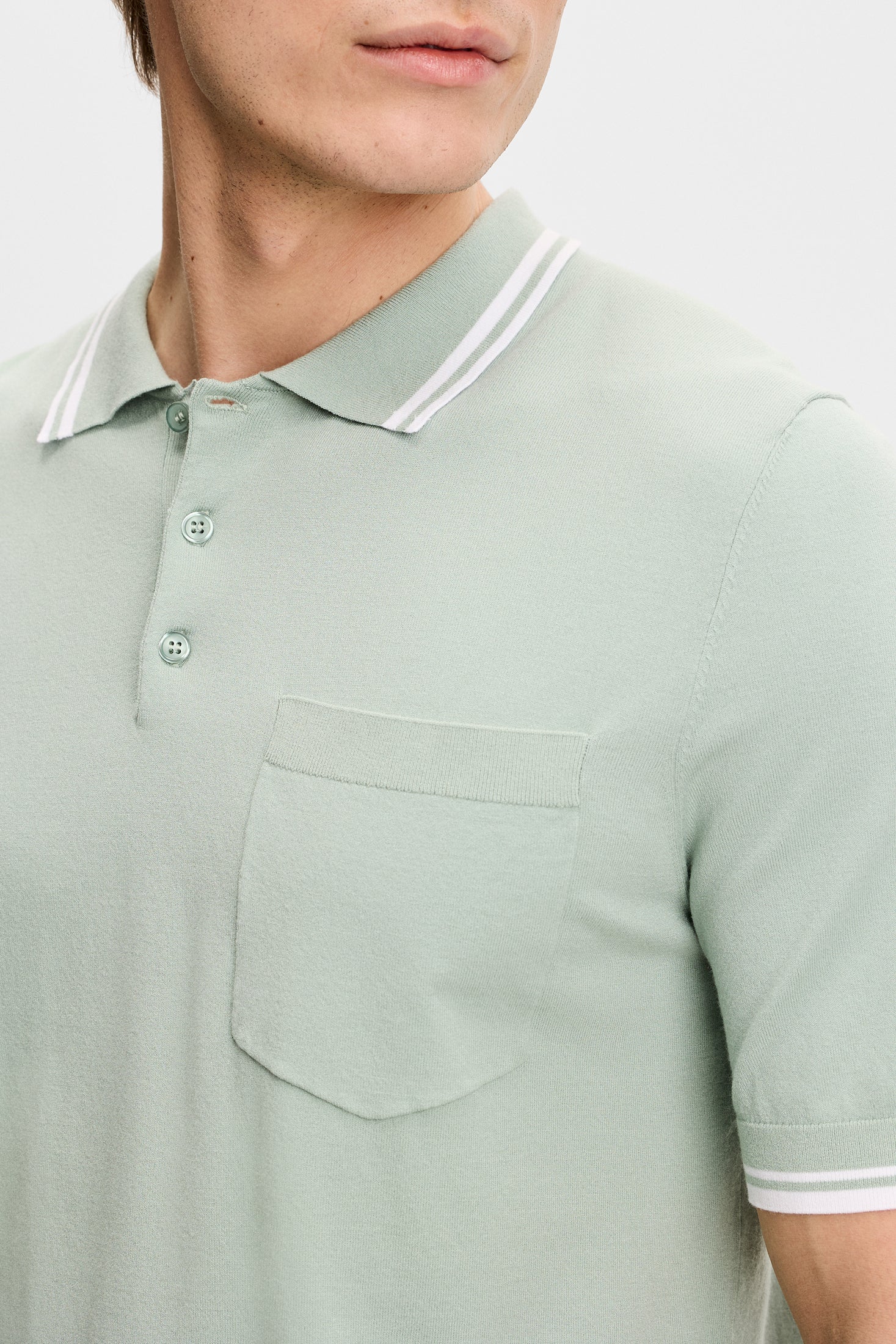 Ramon Knit SS Polo / Jadeite - Image 5
