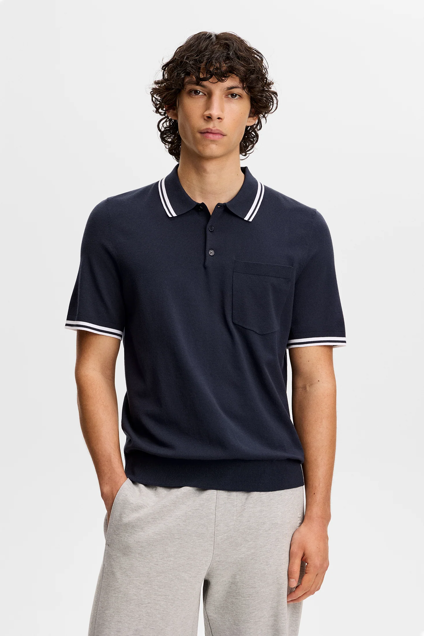 Ramon Knit SS Polo / JL Navy - Image 2
