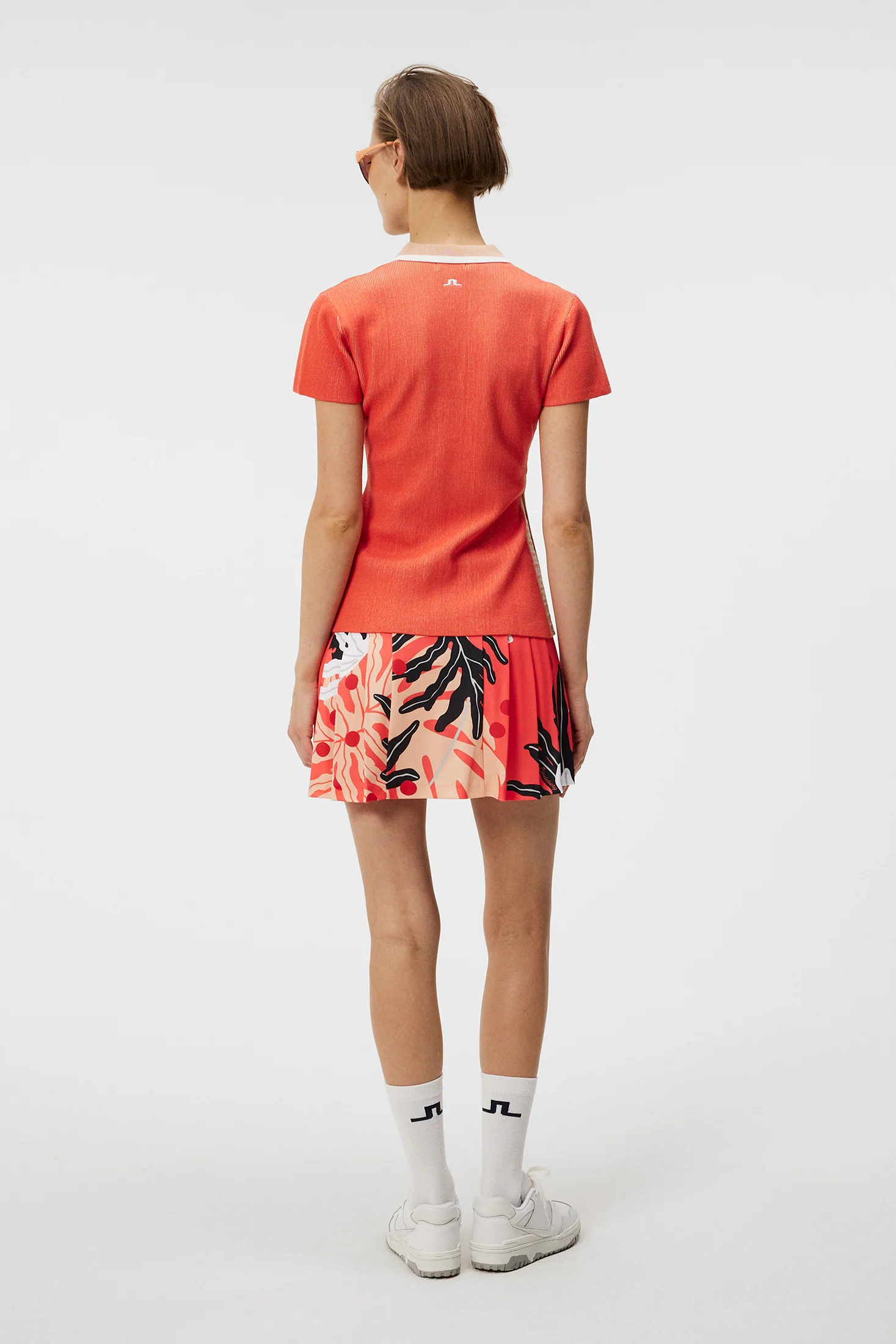 Rani Knitted Polo / Hot Coral - Image 3