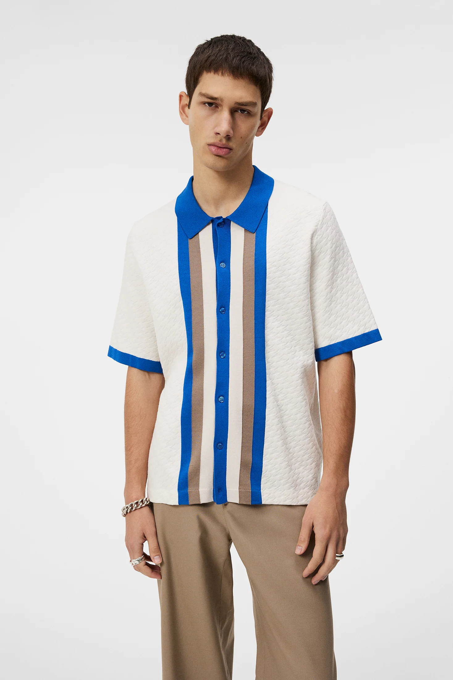 Rayne Jacquard Monogram Shirt / Cloud White - Image 2