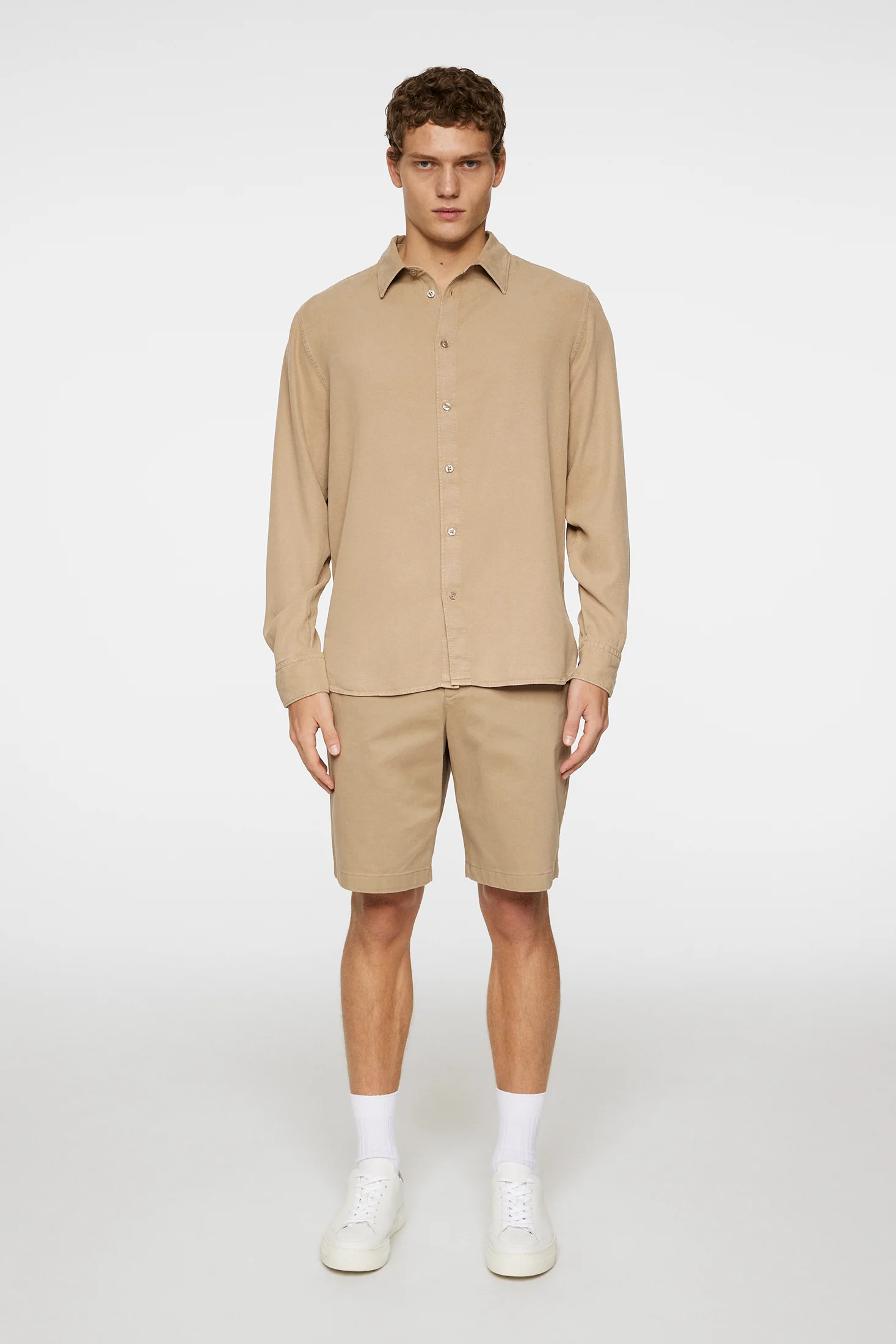 Reg LS Struct Gmd Tencel Shirt / Batique Khaki - Image 4
