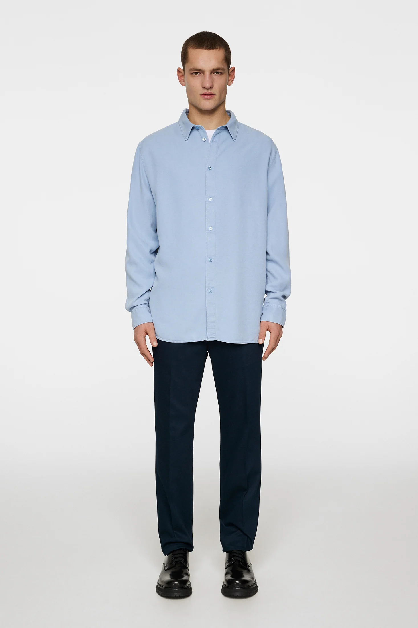 Reg LS Struct Gmd Tencel Shirt / Rain Washed - Image 4