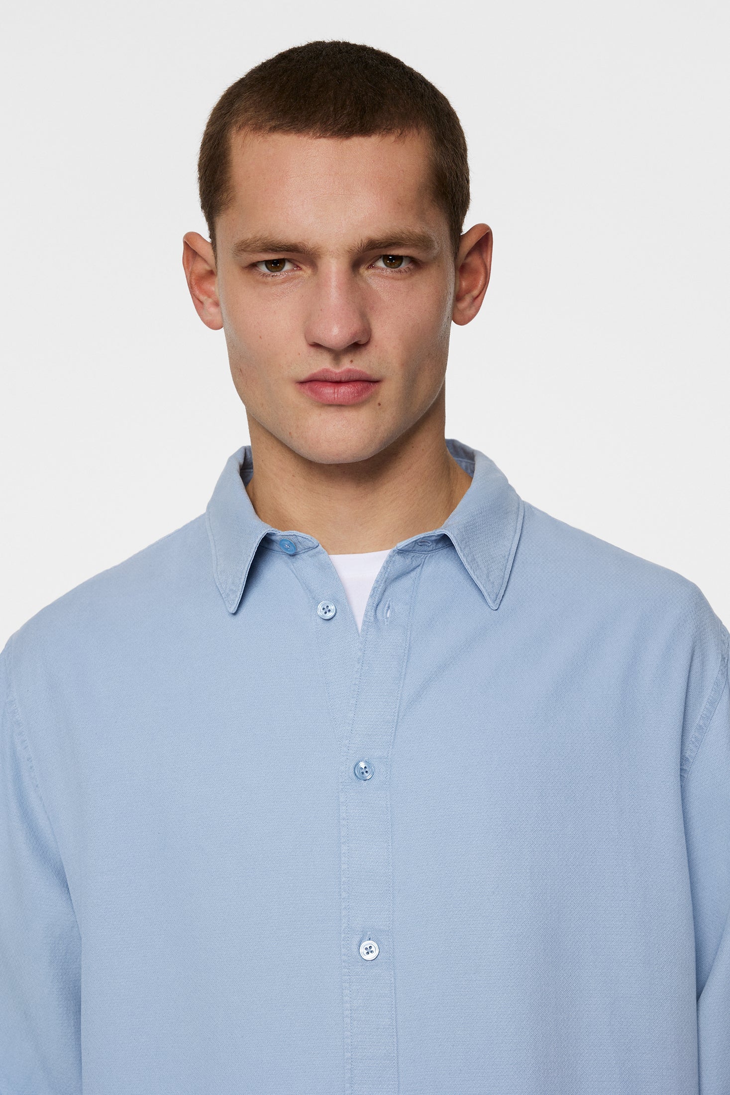 Reg LS Struct Gmd Tencel Shirt / Rain Washed - Image 5