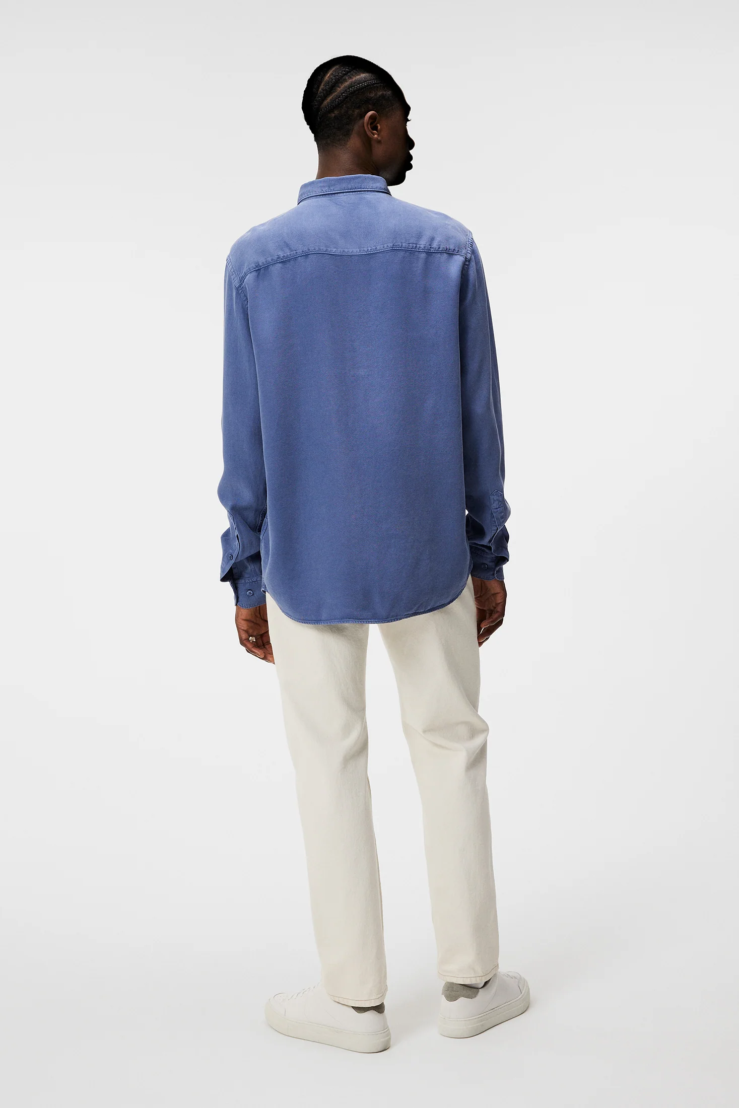 Reg LS Structure Tencel Shirt / Bijou Blue - Image 3