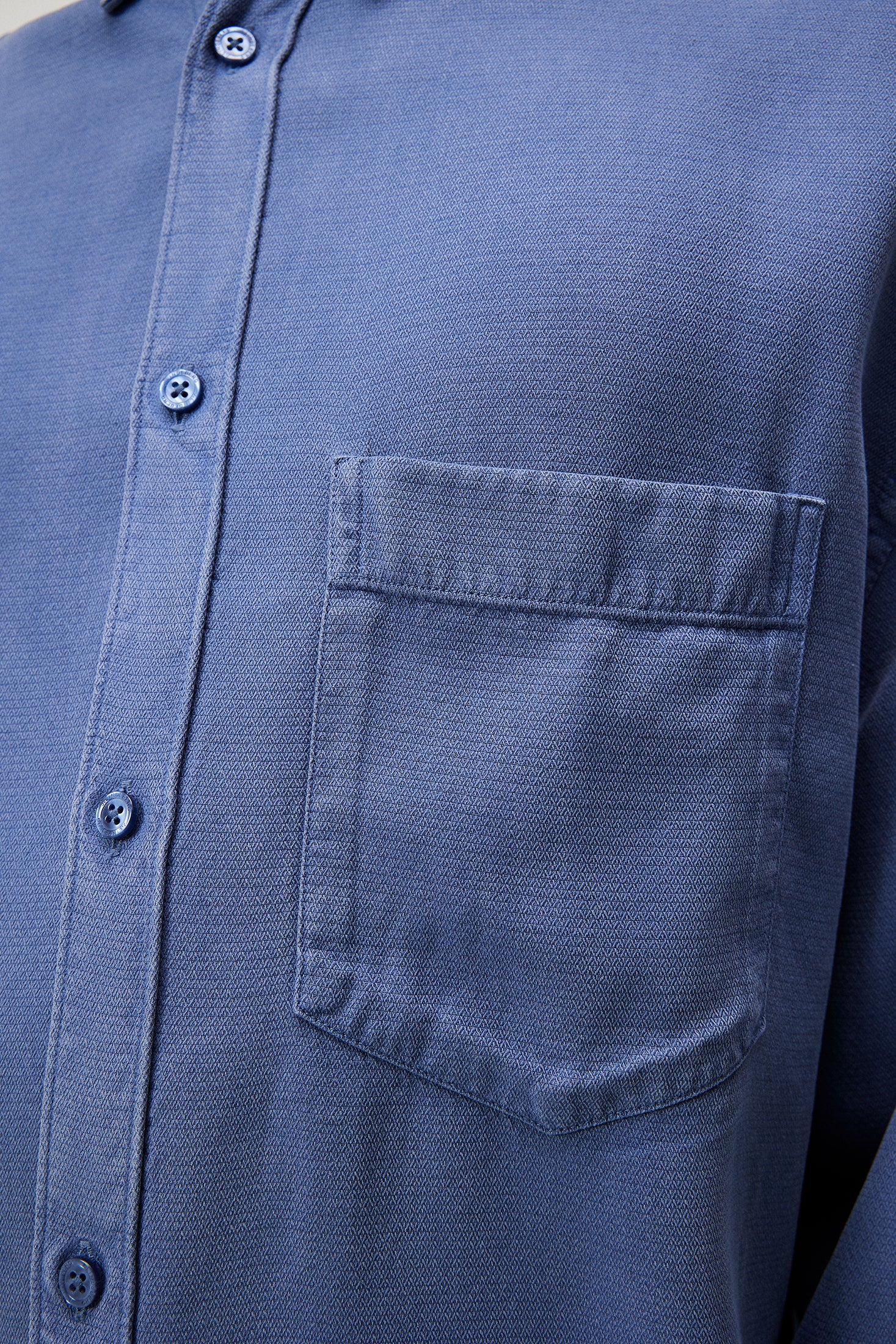 Reg LS Structure Tencel Shirt / Bijou Blue - Image 6